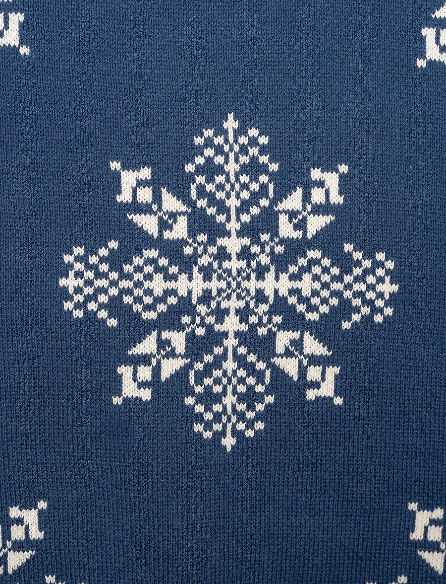 Hanevild - Snowflake blouse, blue - pullover - ensign blue - 5