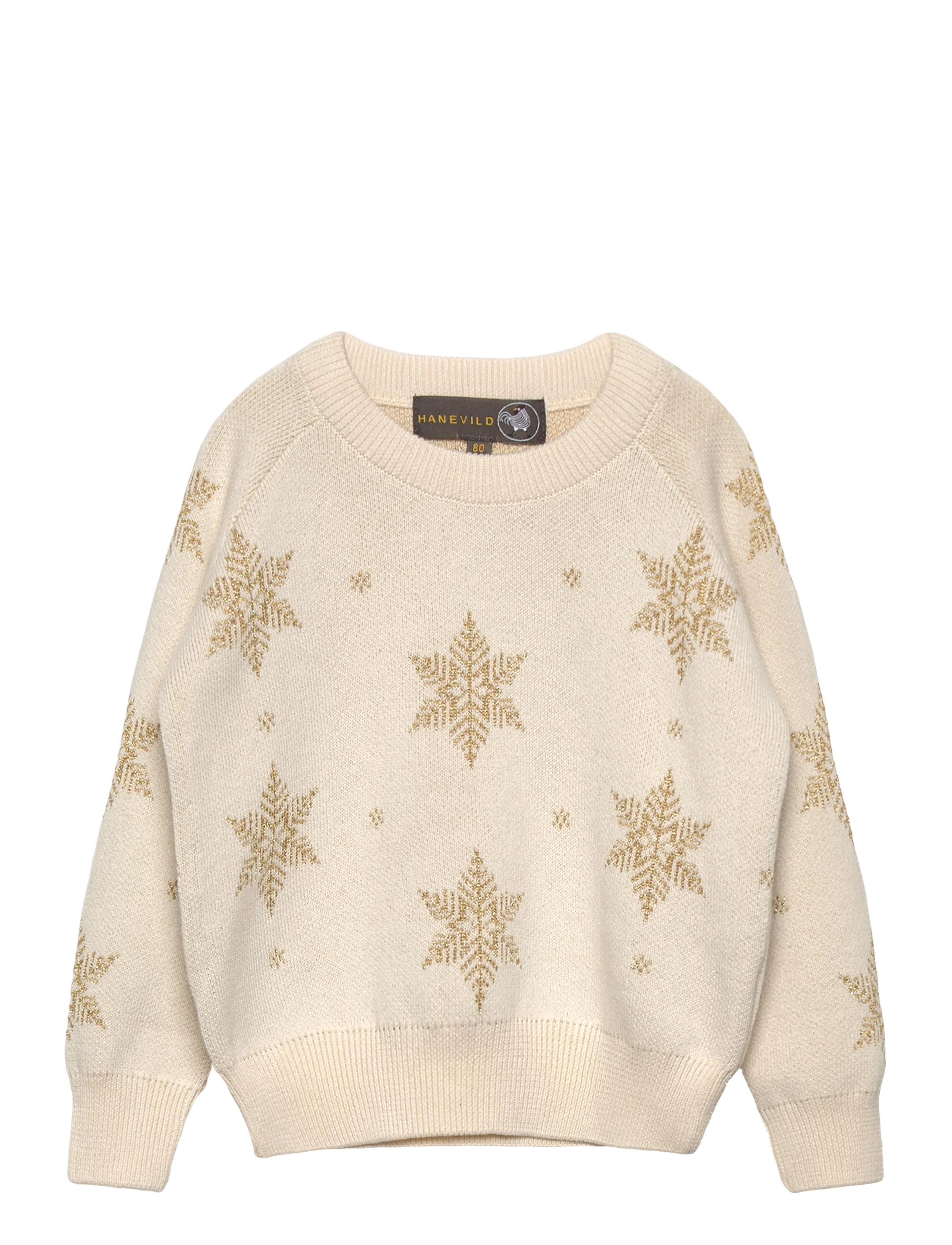 HANEVILD Snowflake Bluse, Gold Cream - 110 - Kinder