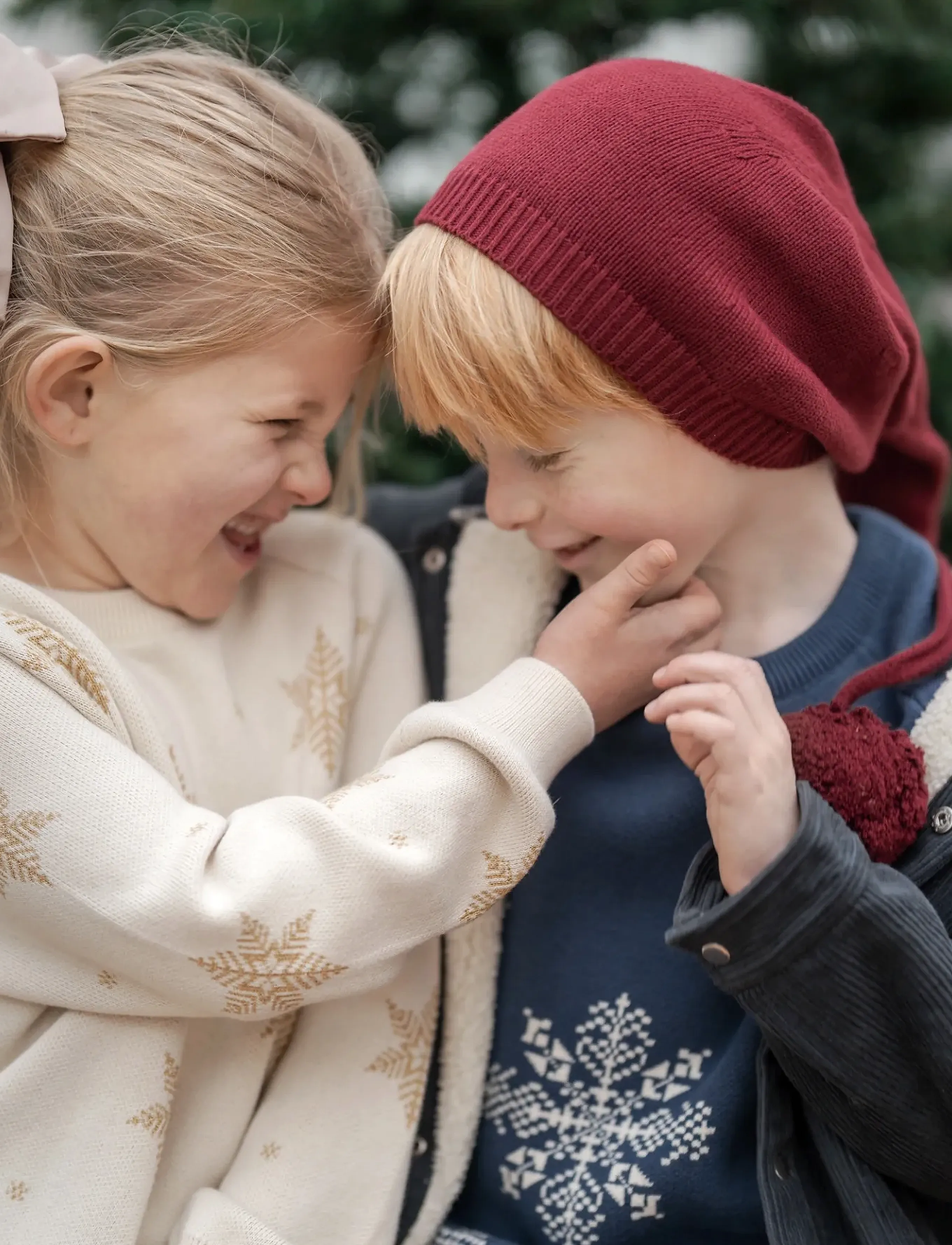 Hanevild - Snowflake blouse, gold - pullover - ivory - 5
