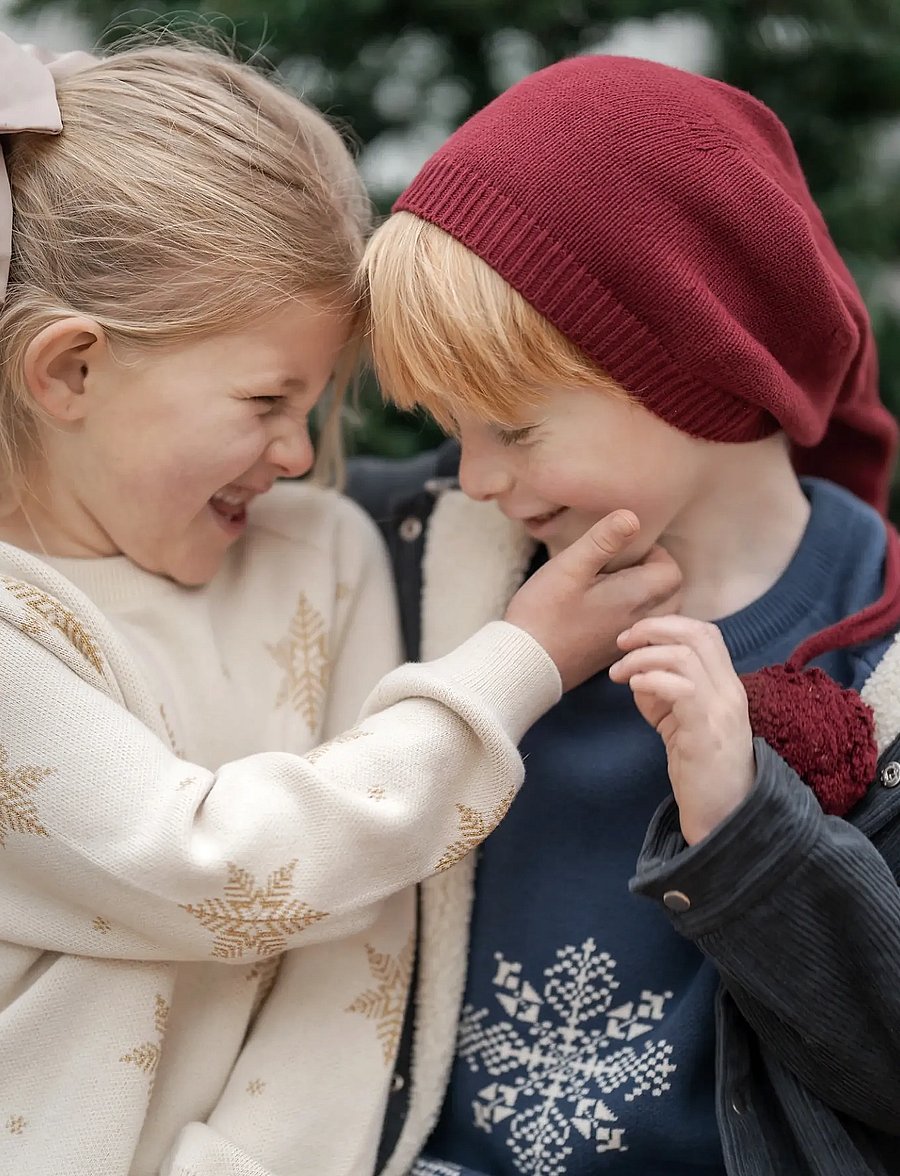 Hanevild - Snowflake blouse, gold - truien - ivory - 5