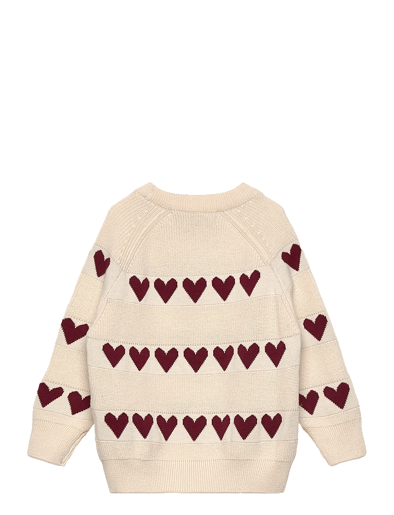 Hanevild - Red heart blouse - stickade tröjor - ivory - 2