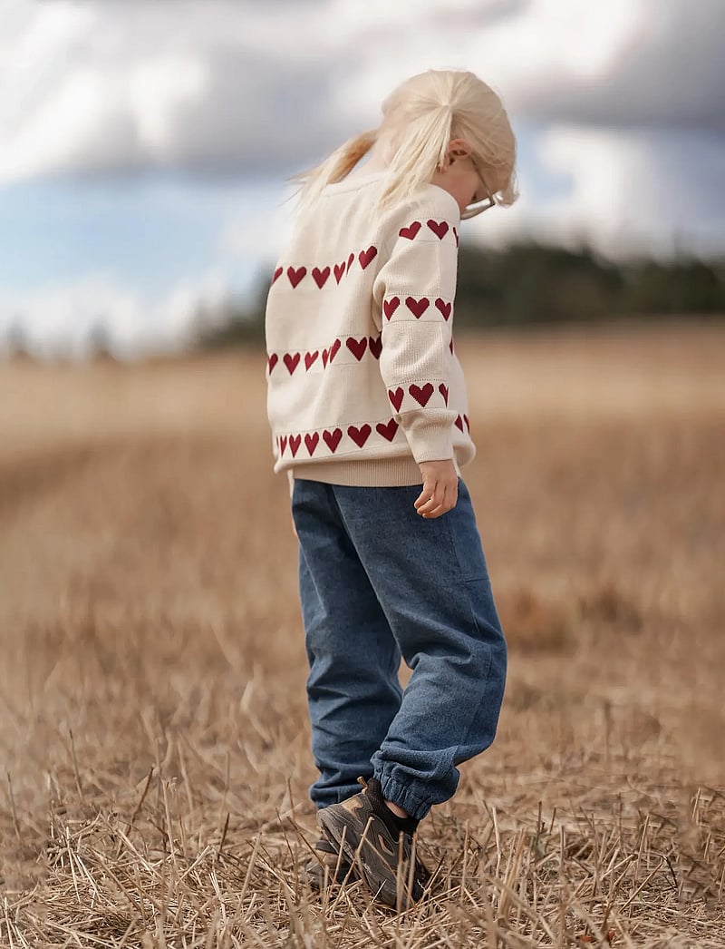 Hanevild - Red heart blouse - stickade tröjor - ivory - 3