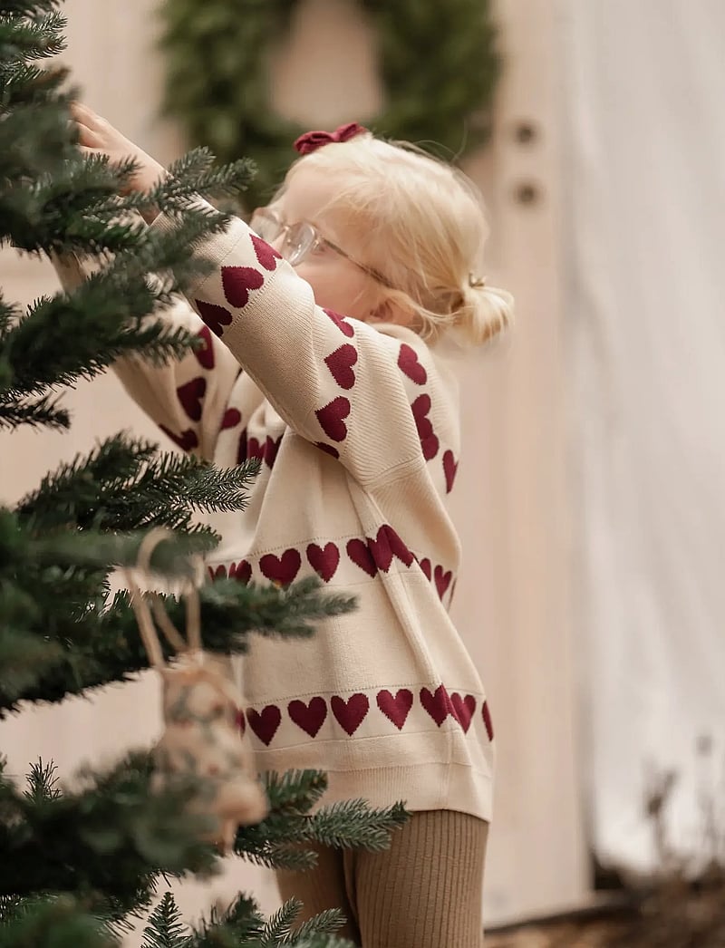 Hanevild - Red heart blouse - stickade tröjor - ivory - 5