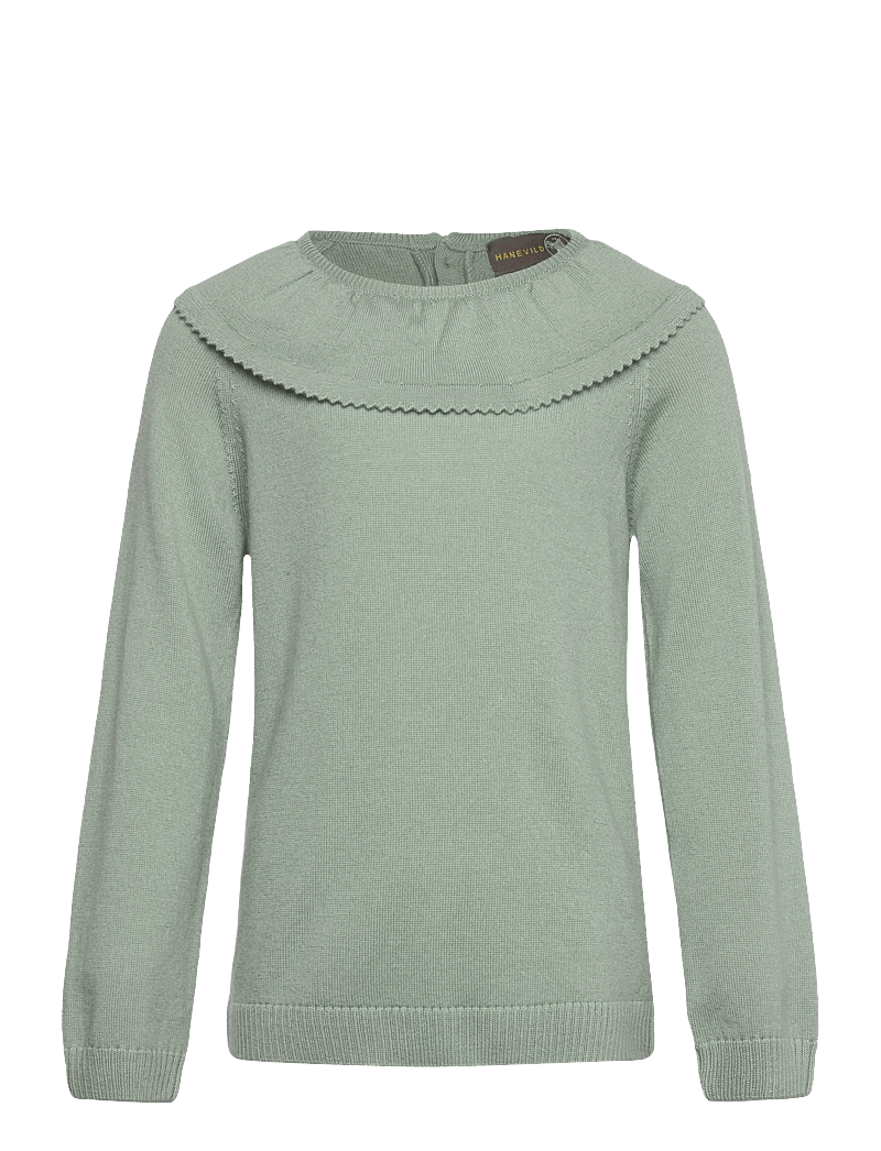 Hanevild - Lea blouse, merino wool - pullover - sage - 1