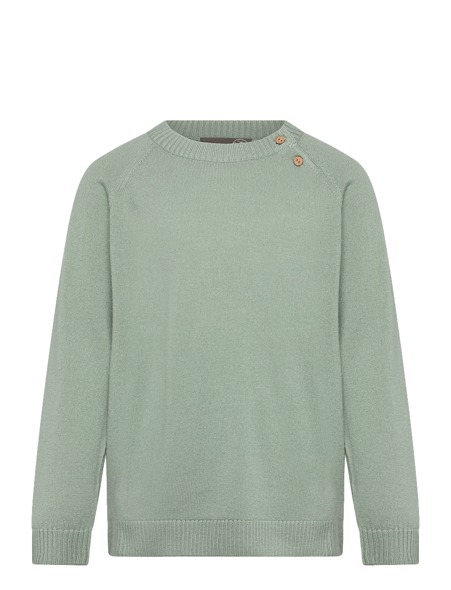 Hanevild - Bertil blouse, merino wool - stickade tröjor - sage - 1