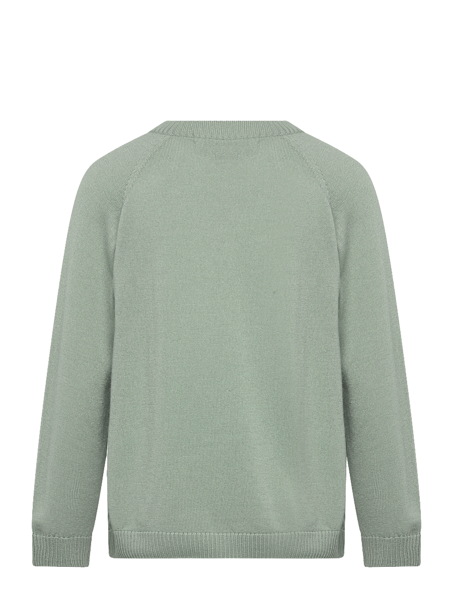 Hanevild - Bertil blouse, merino wool - stickade tröjor - sage - 2