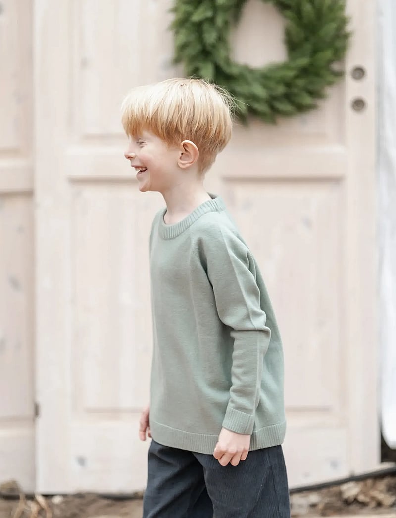 Hanevild - Bertil blouse, merino wool - pullover - sage - 3