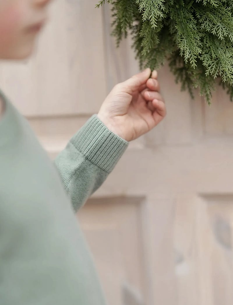 Hanevild - Bertil blouse, merino wool - pullover - sage - 4