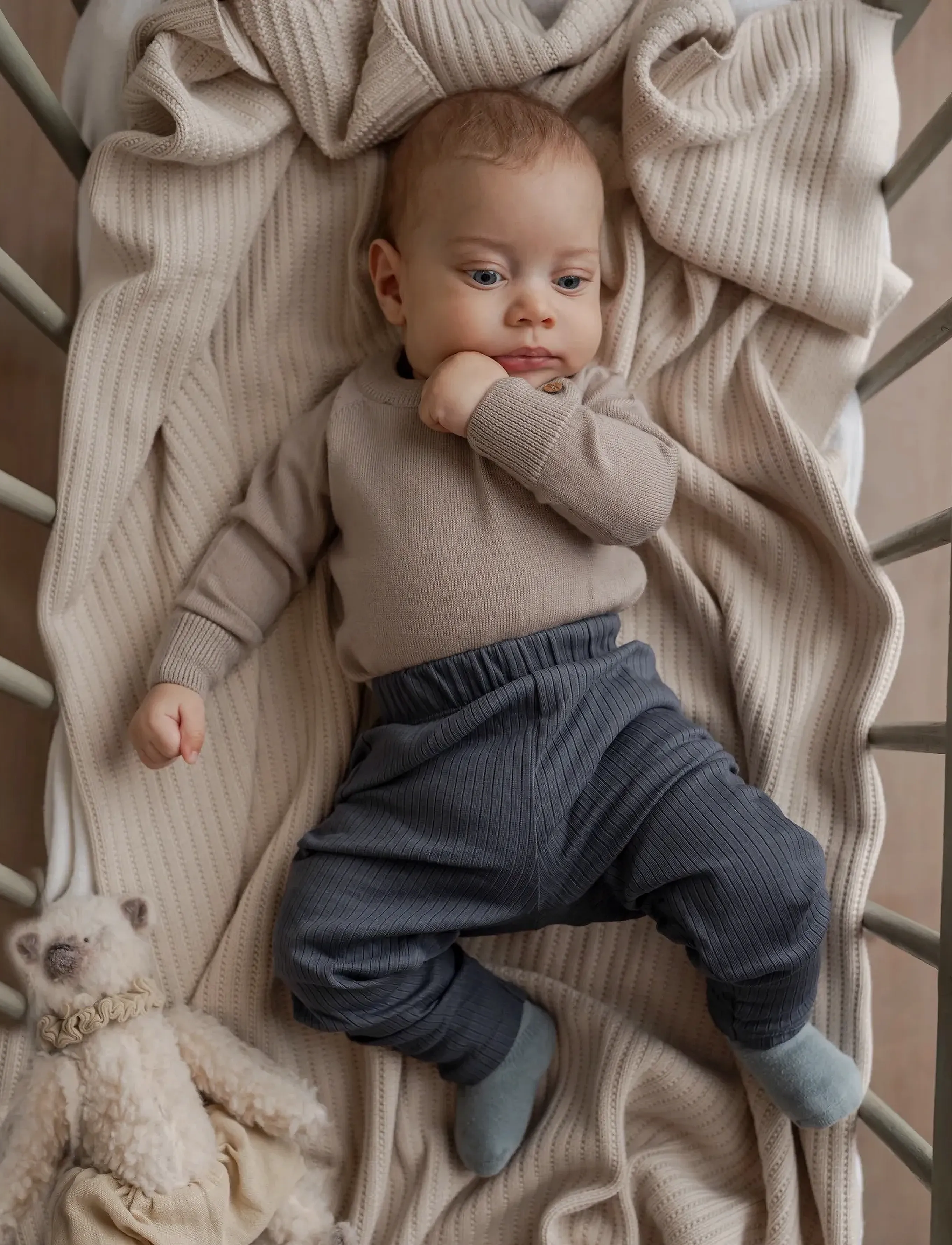 Hanevild Leo Leggings, 74, Grey, Underdele > Leggings, Børn