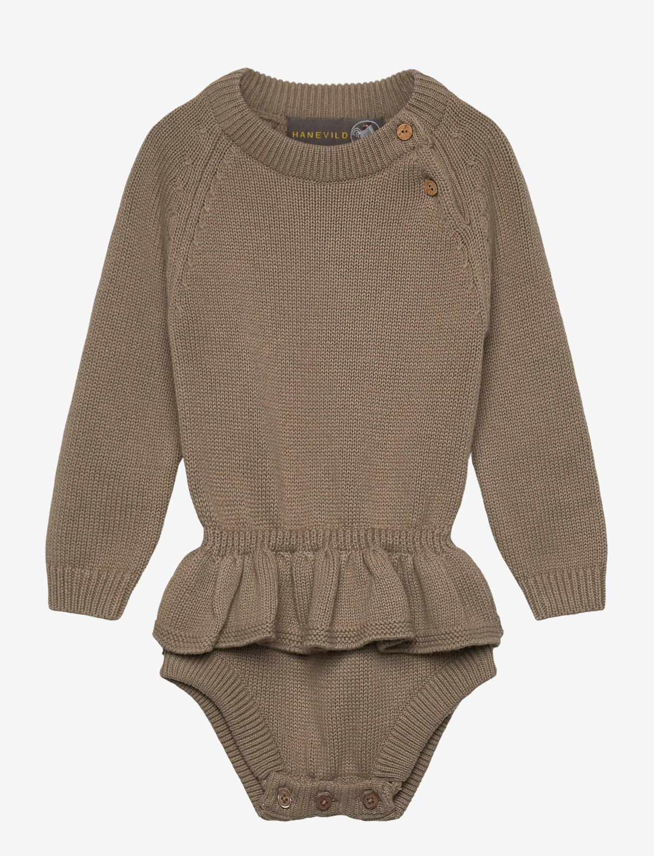 Hanevild - Clara romper - långärmade bodies - coriander - 1