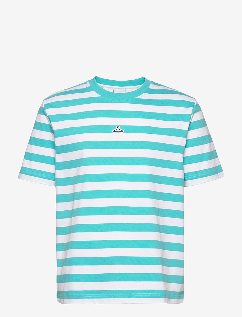 Hanger by Holzweiler - Hanger Striped Tee - t-shirts - aqua white 4825 - 0