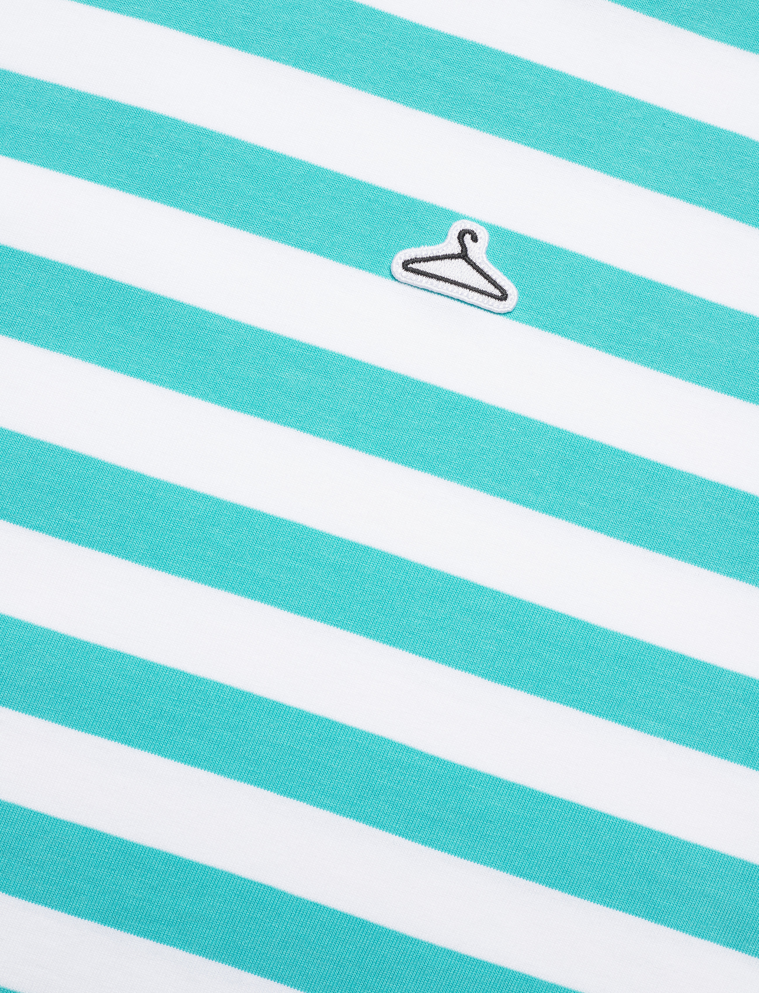Hanger by Holzweiler - Hanger Striped Tee - t-skjorter - aqua white 4825 - 2