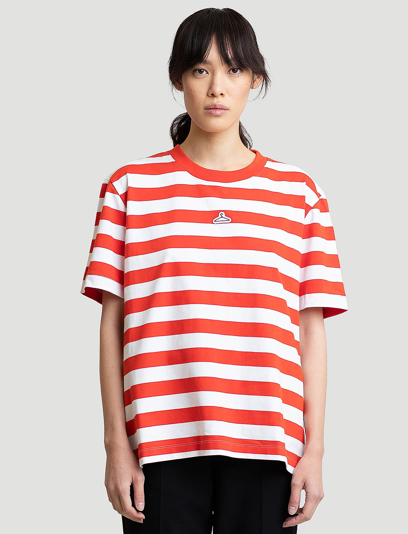 Hanger by Holzweiler - Hanger Striped Tee - t-shirts - red white 1664 - 0