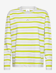 Hanger by Holzweiler - Hanger Striped Longsleeve - t-shirt & tops - grey lime 0340 - 0