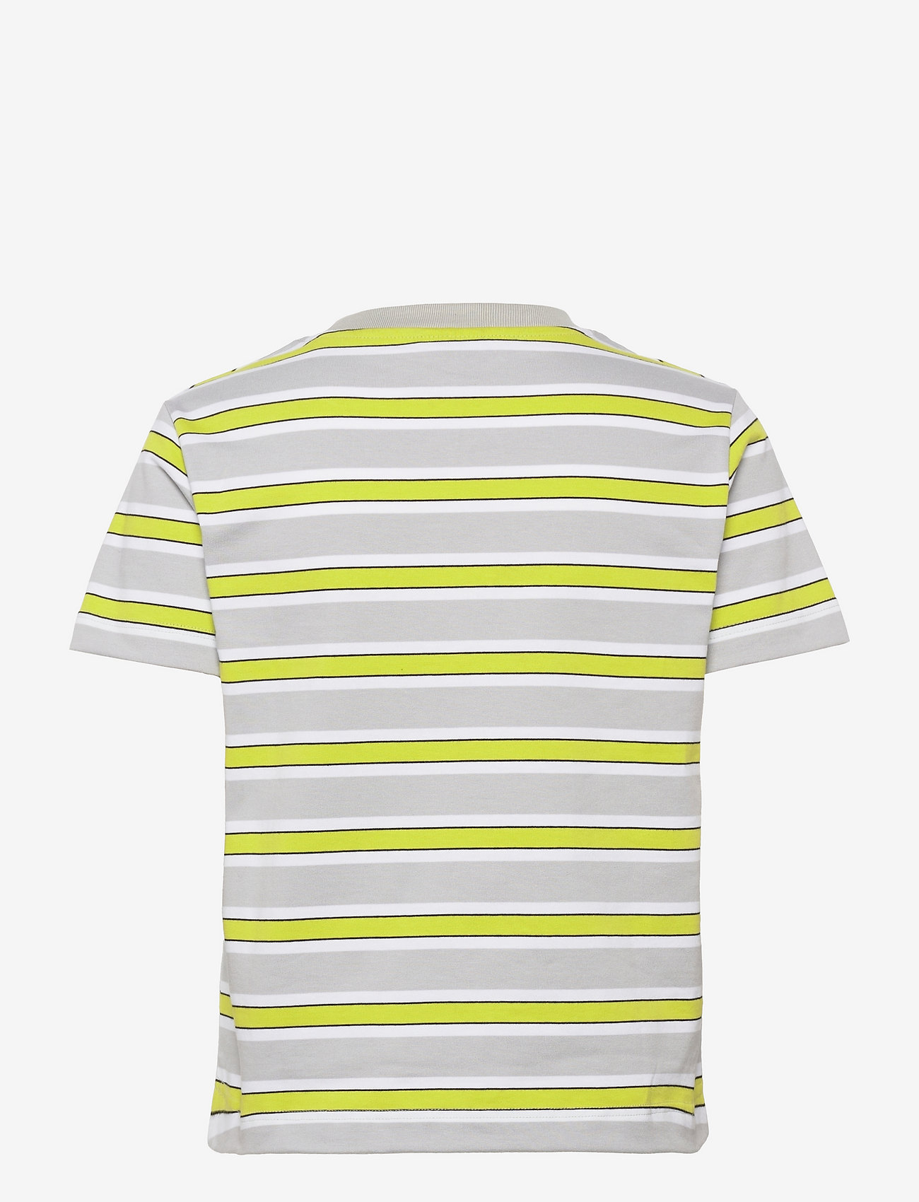 Hanger by Holzweiler - Hanger Striped Crop Tee - kortærmede t-shirts - grey lime 0340 - 1