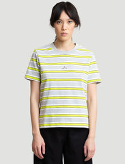 Hanger by Holzweiler - Hanger Striped Crop Tee - t-shirt & tops - grey lime 0340 - 3