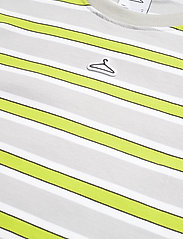 Hanger by Holzweiler - Hanger Striped Crop Tee - t-shirt & tops - grey lime 0340 - 4