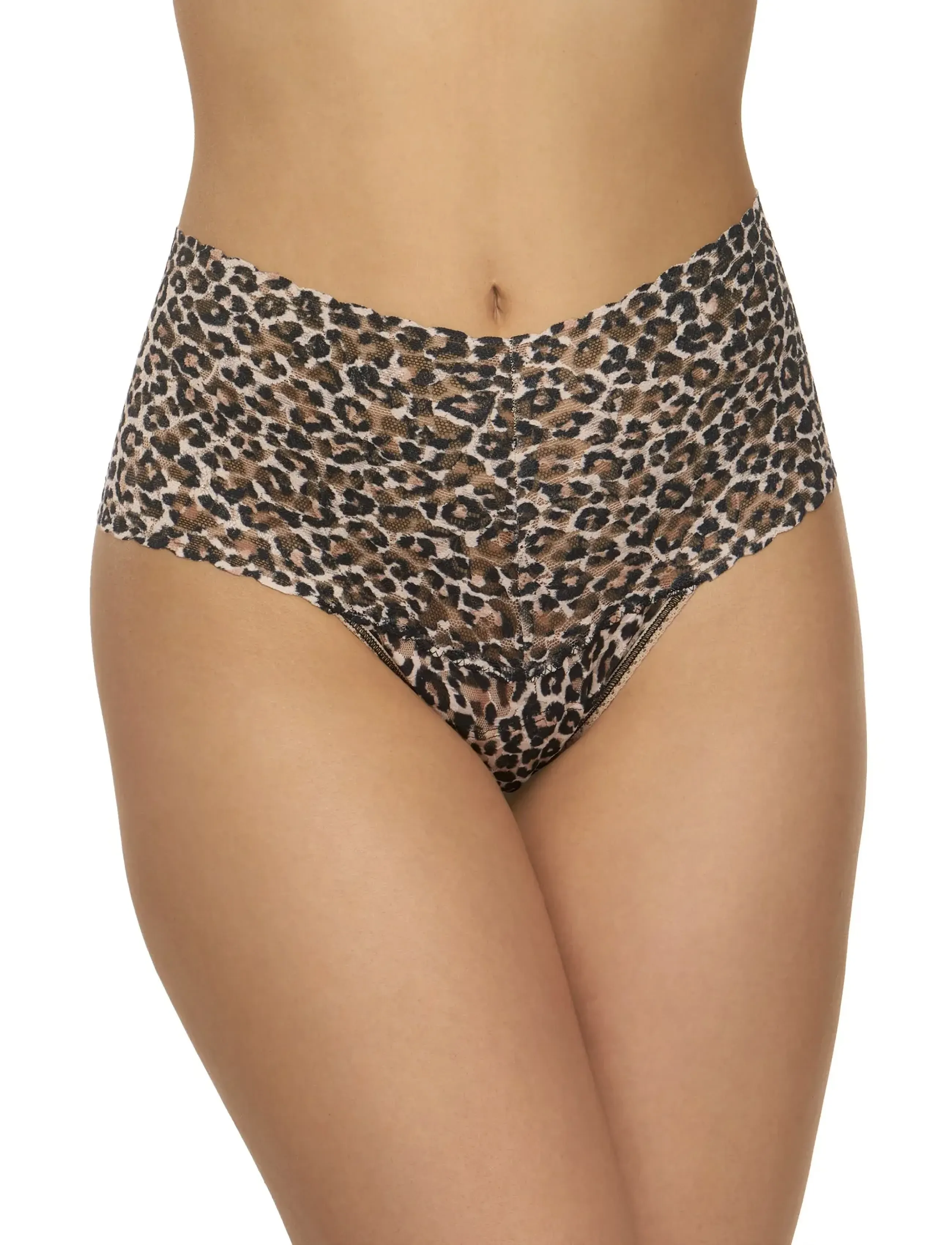 Hanky Panky Classic Leopard Retro Thong, Kvinder, Leopardprint Retro G-Streng, Multi/mønstret, Str: ONE SIZE