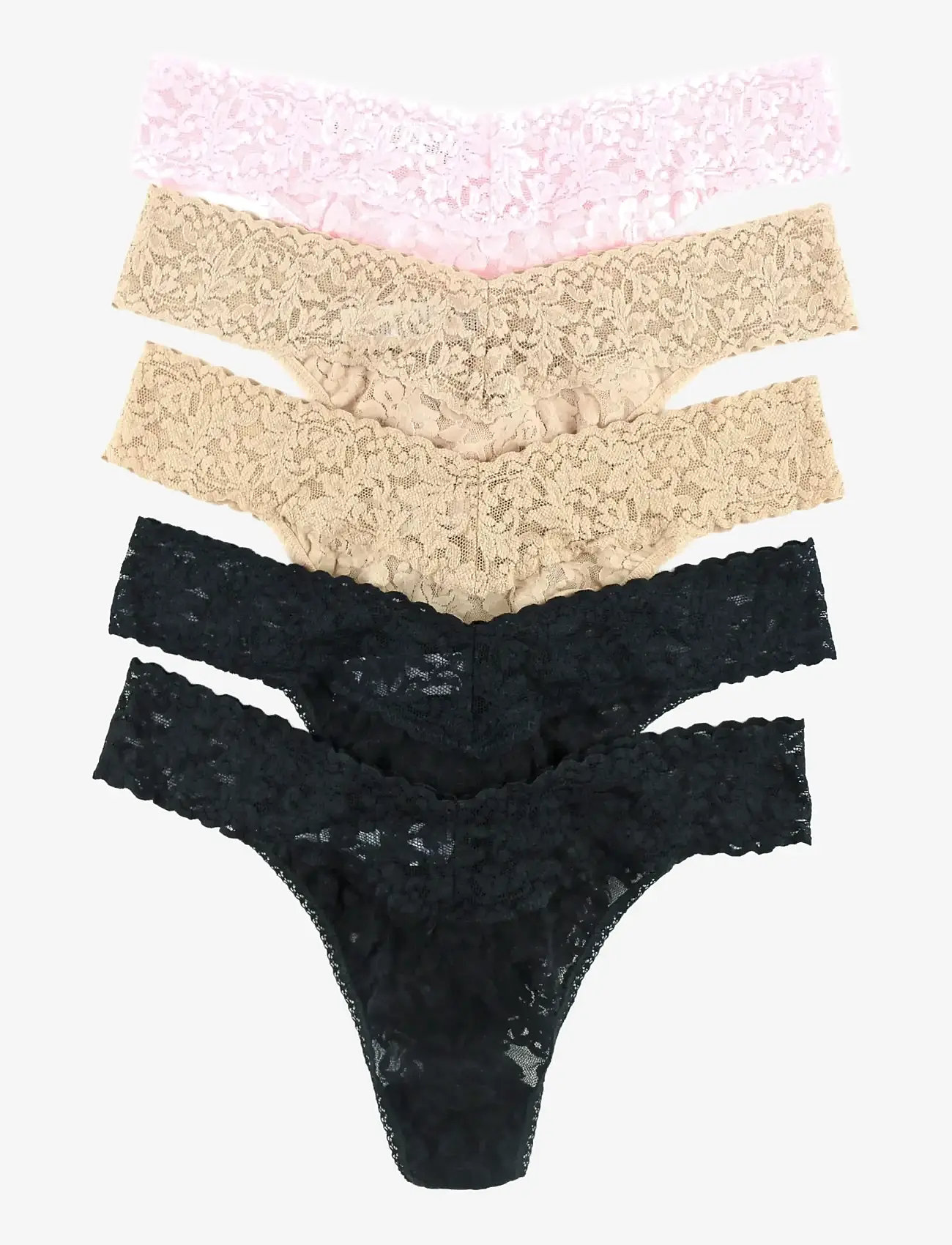 Hanky Panky - Hanky Panky Multi Pack - Signature Lace Original Rise Thong - 5 Pack - midi ja maxi püksikud - multi 1 - 0