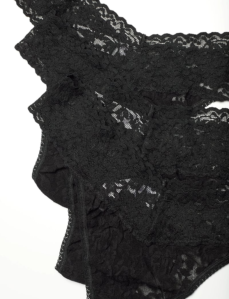 Hanky Panky - Hanky Panky Signature Lace, Original Rise Thong, 3 Pack Polybag - stringtrusser - black - 2