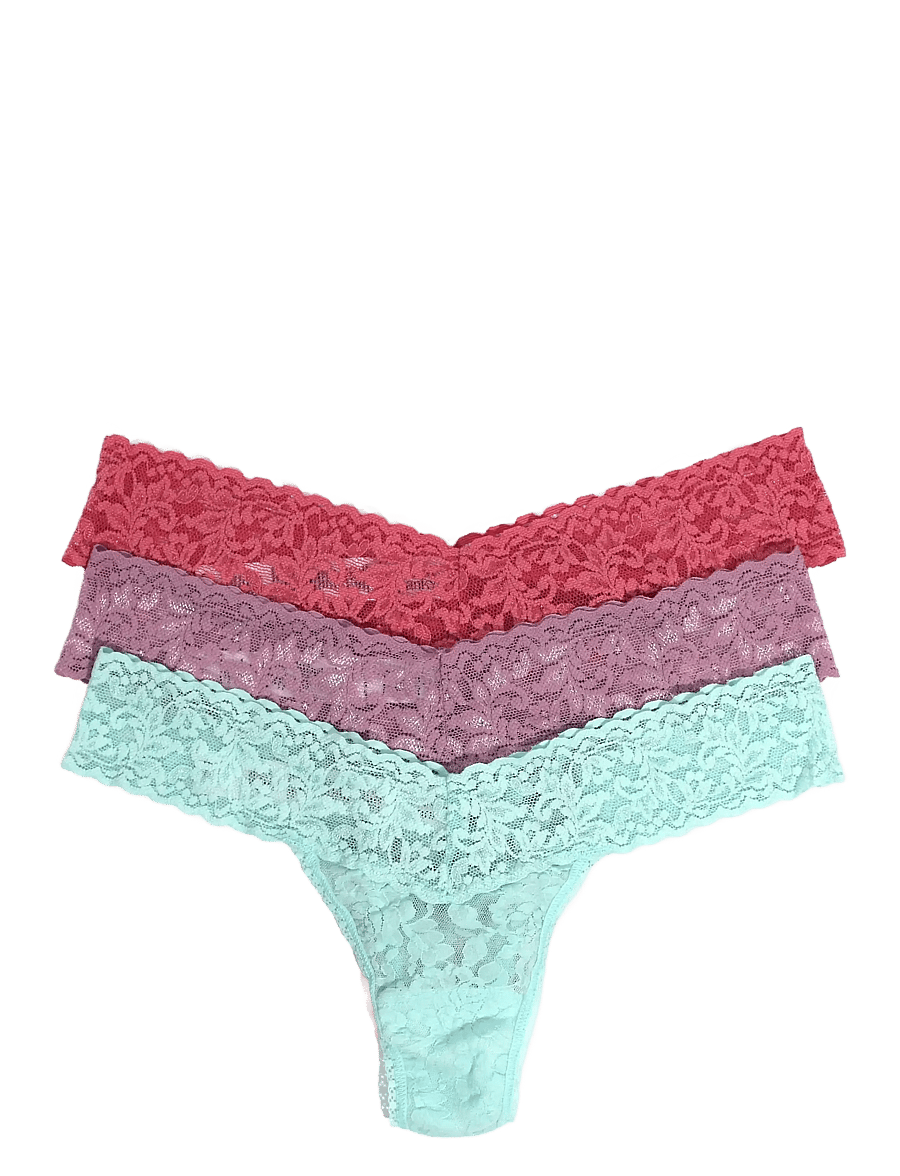 Hanky Panky - Hanky Panky Signature Lace, Low Rise Thong, 3 Pack Boxed - stringtrusser - double life - 0