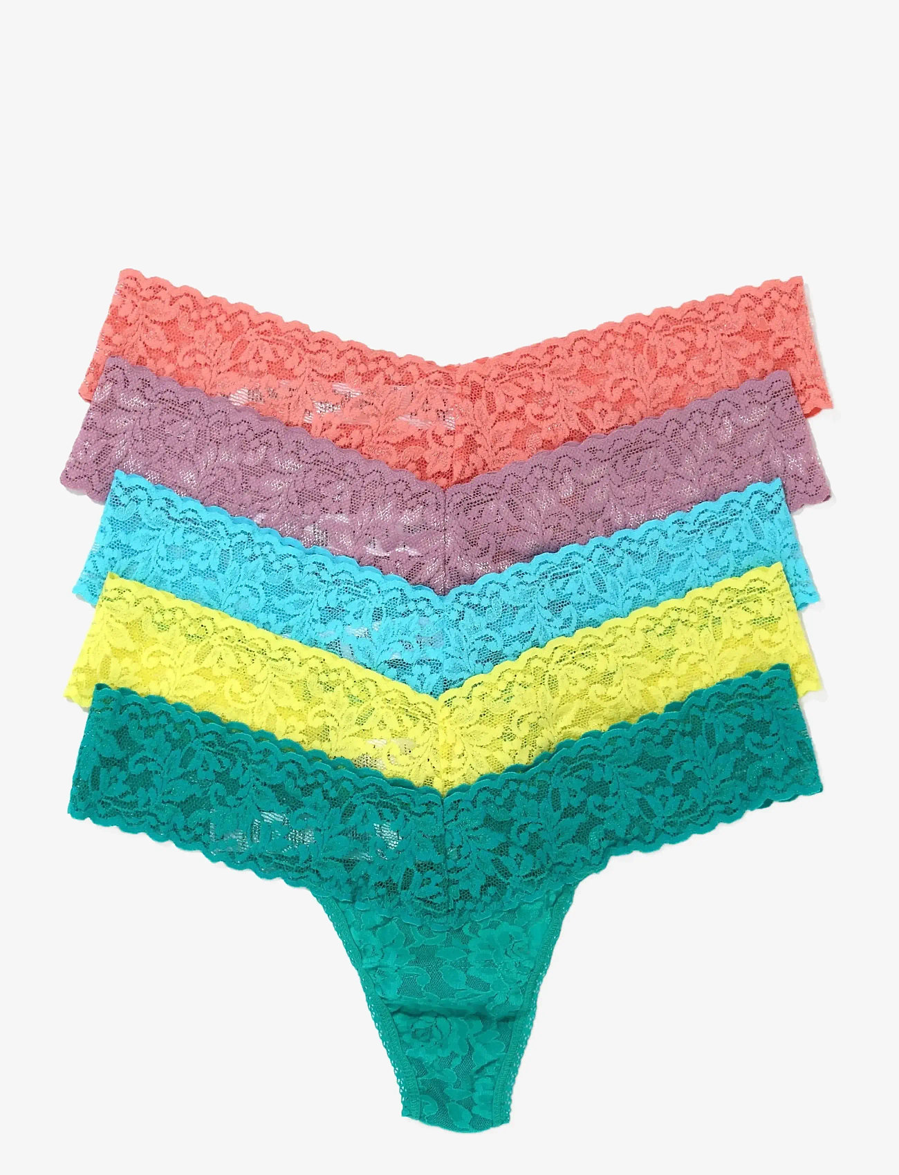 Hanky Panky - Hanky Panky Signature Lace, Low Rise Thong, 5 Pack Boxed - stringtrosor - double life - 0
