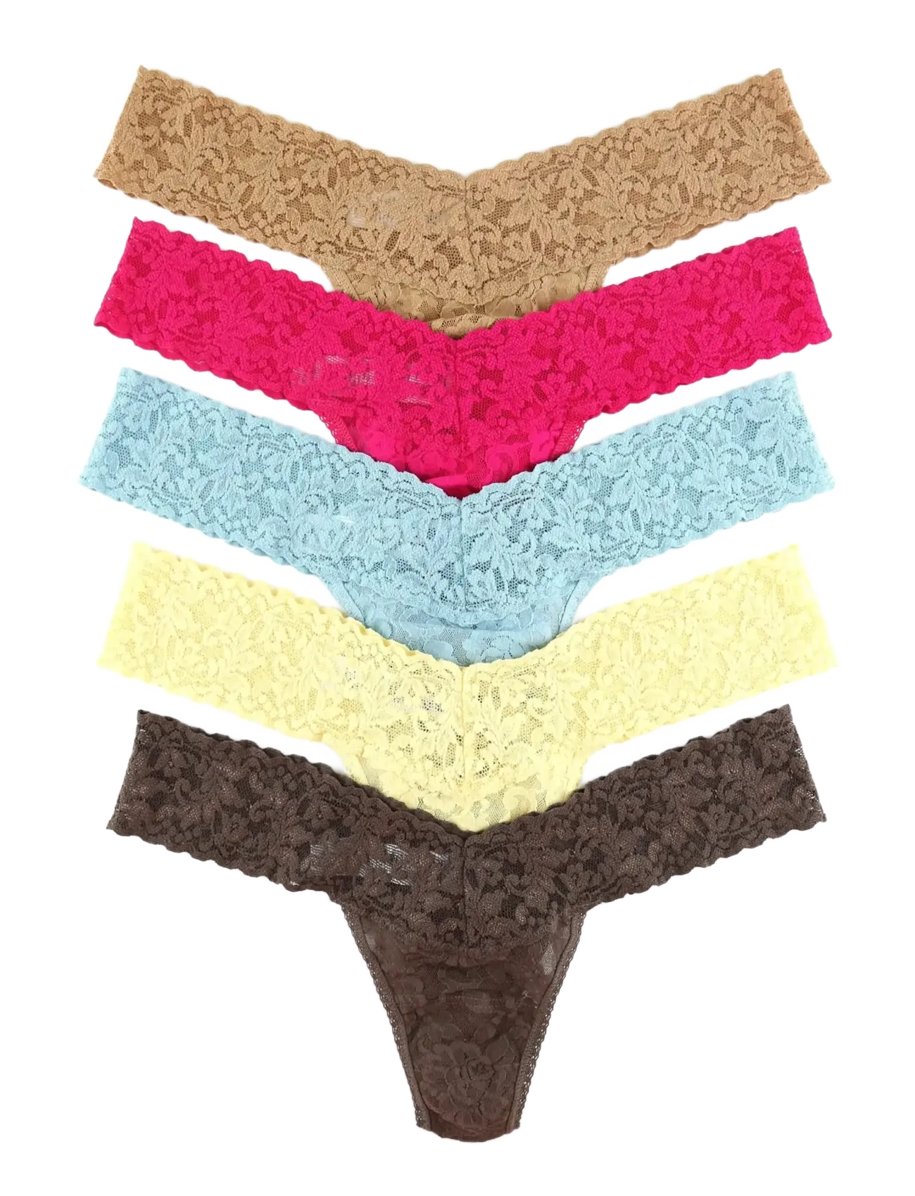 Hanky Panky Multi Pack - Signature Lace Low Rise Thong - 5 Pack - CLASSICS