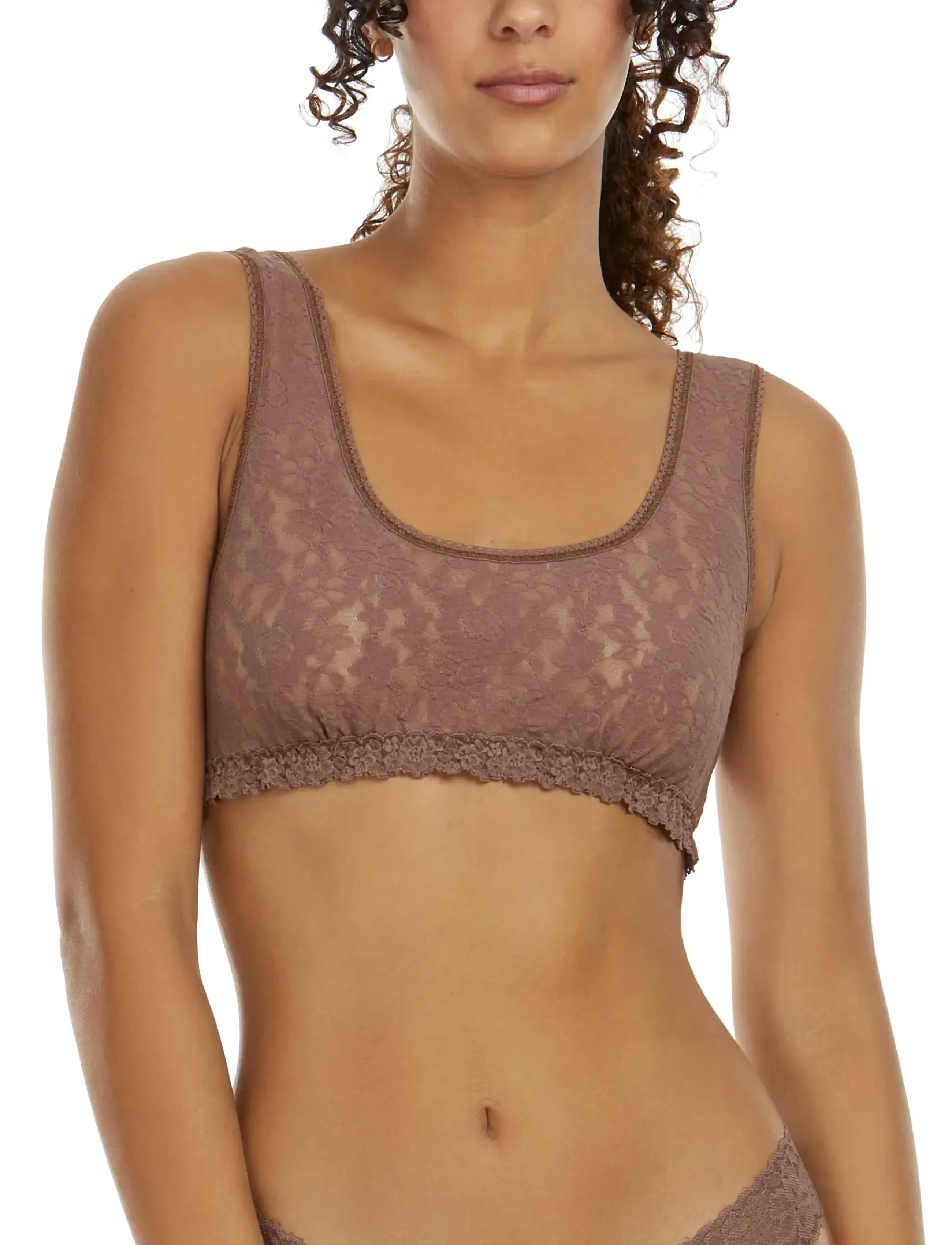 Hanky Panky Hanky Panky Daily Lace, Lined Scoop Neck Bralette, M, Pink, Bløde Bh'Er > Bralette, Dame