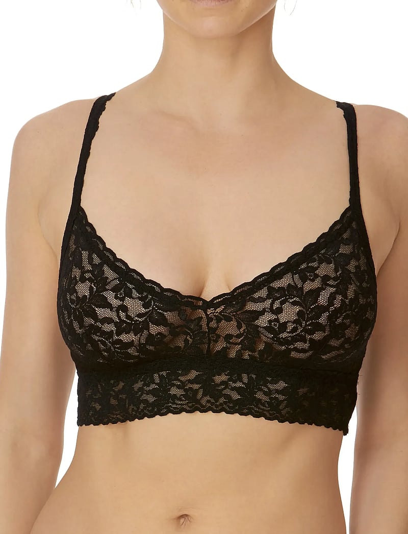 Hanky Panky - Hanky Panky Retro Lace V-Neck Retro Bralette - rinnahoidja - black - 0