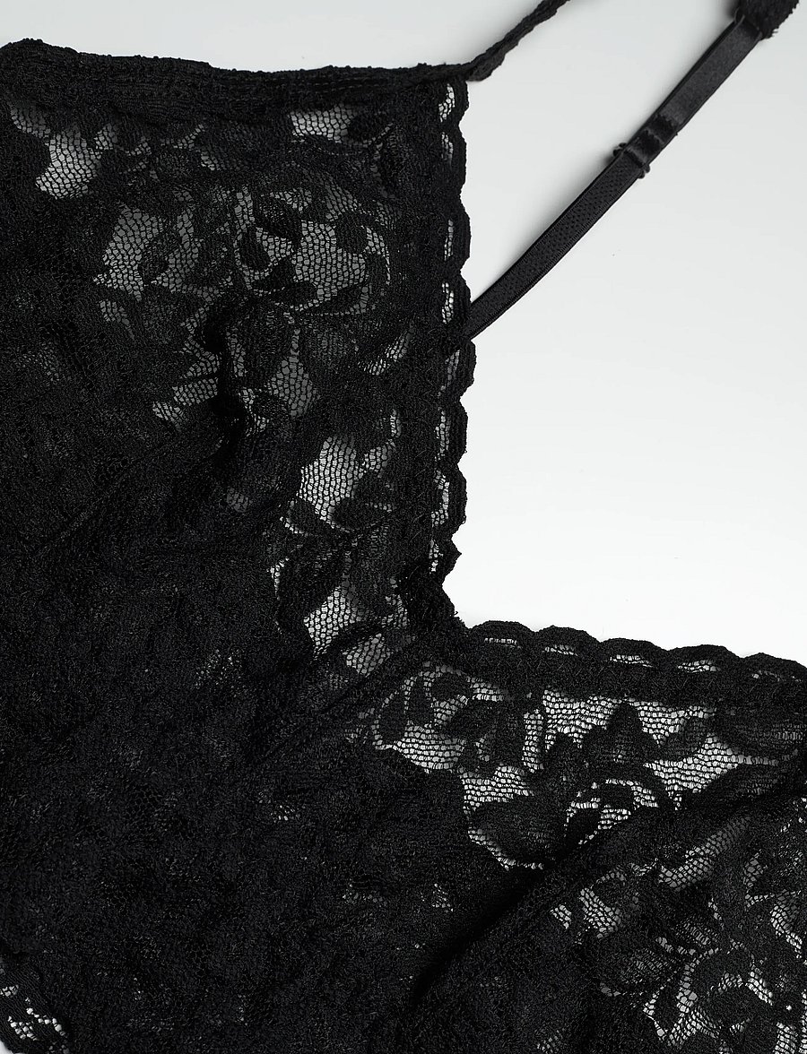 Hanky Panky - Hanky Panky Retro Lace V-Neck Retro Bralette - bralette - black - 4