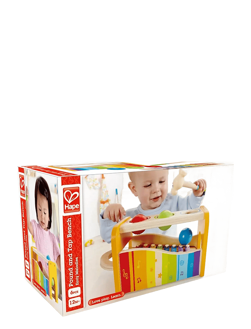 Hape - Hape Pound And Tap Bench - staflanlegir kubbar - multi - 1