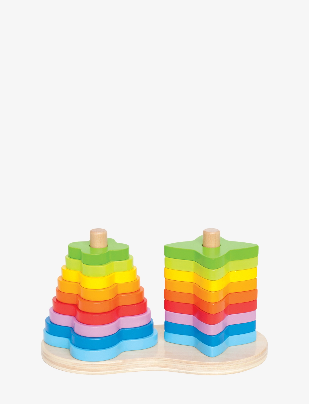 Hape Hape Double Rainbow Stacker, One Size, Multi/patterned, Educational Legetøj > Stackable Blocks, Børn