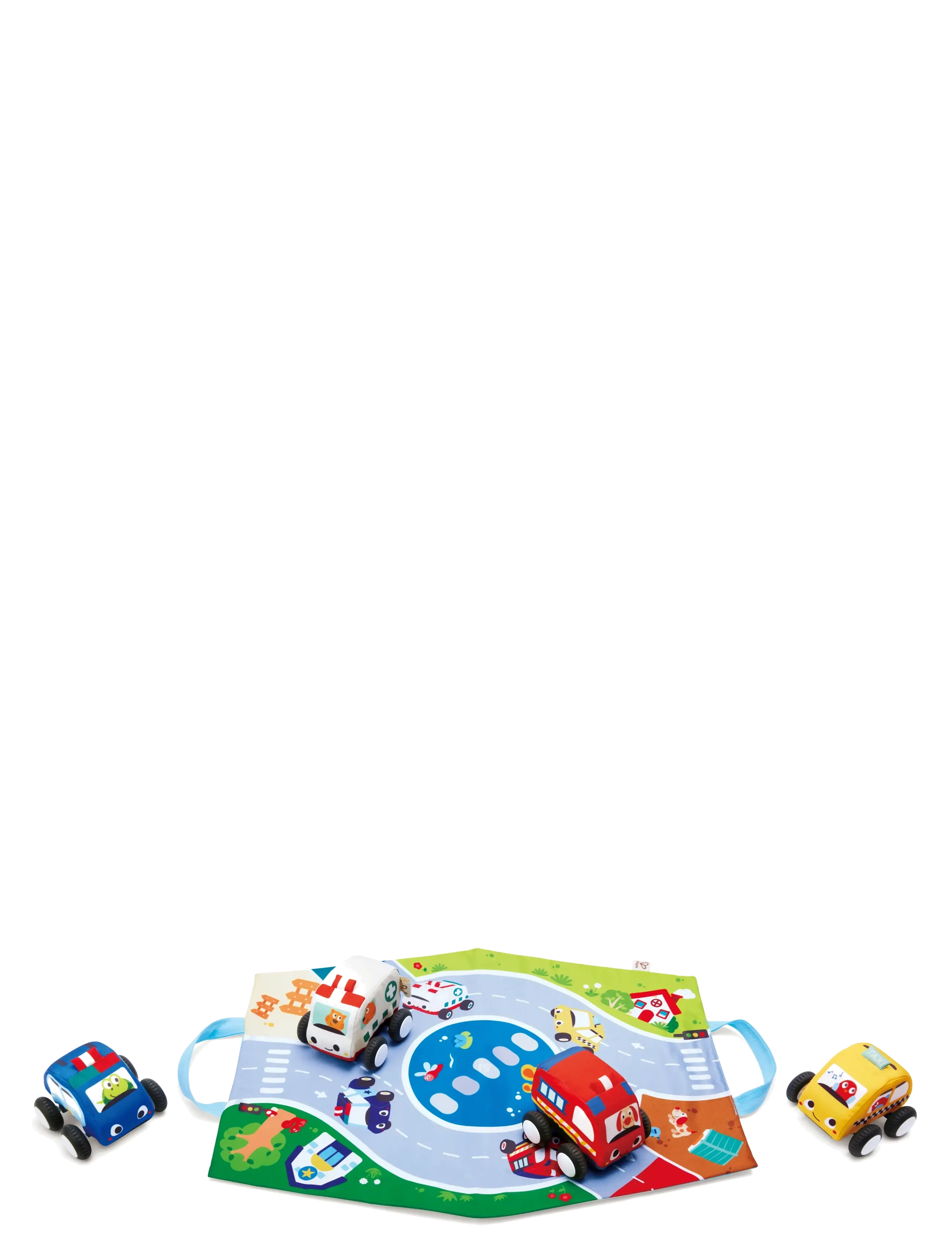 Hape - Hape Pull-Back Plush Car Set - mjuka leksaker - muti - 4