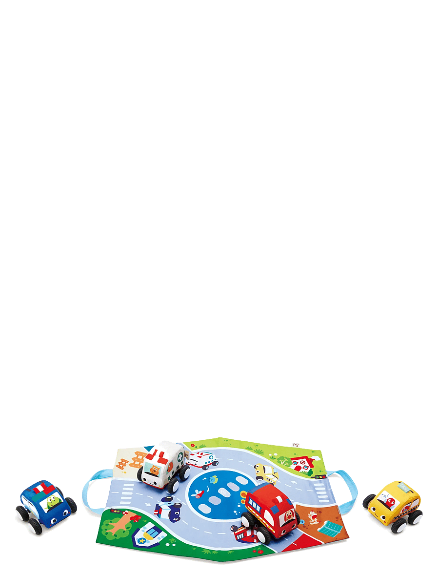 Hape - Hape Pull-Back Plush Car Set - mjúk leikföng & fígúrur - muti - 4