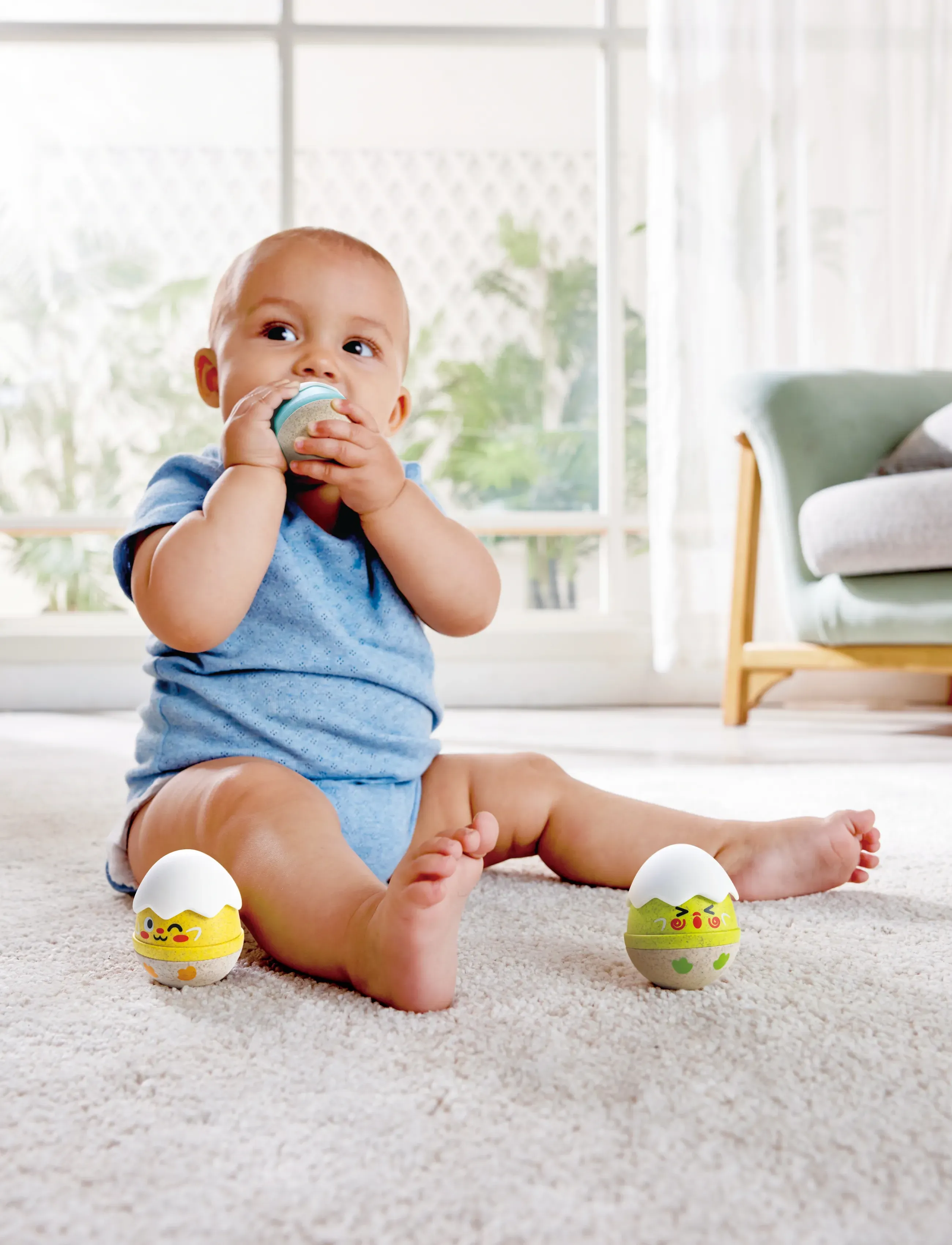 Hape - Hape Wobble Rattle Egg Set - skallror - multi - 3