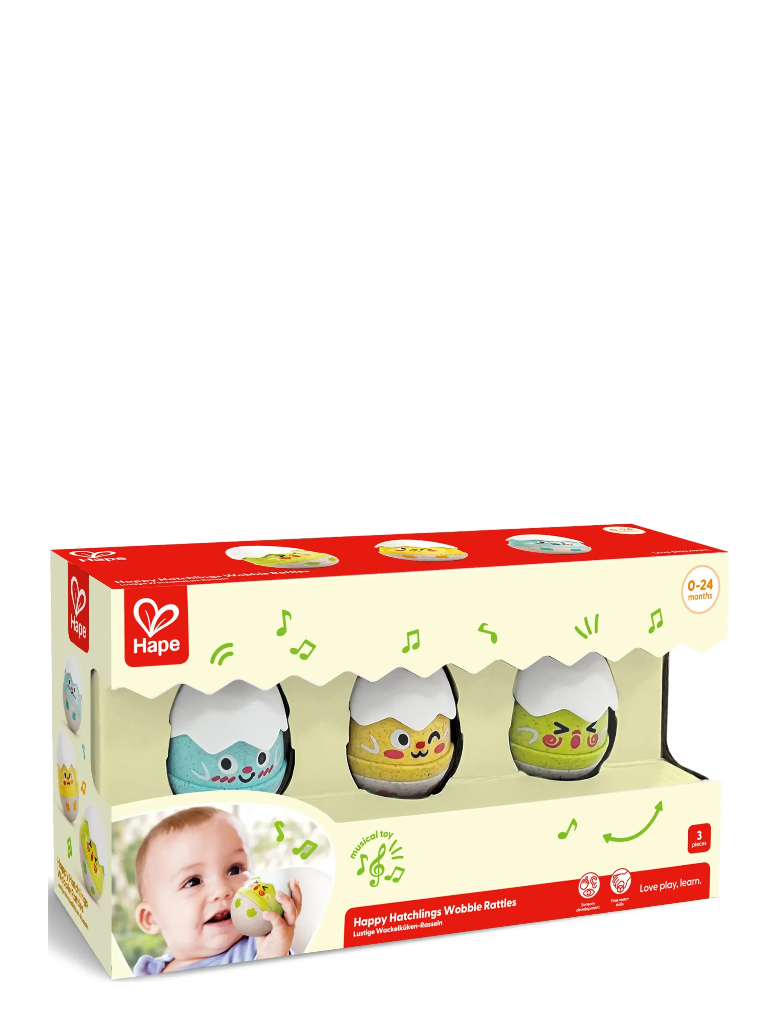 Hape - Hape Wobble Rattle Egg Set - skallror - multi - 2