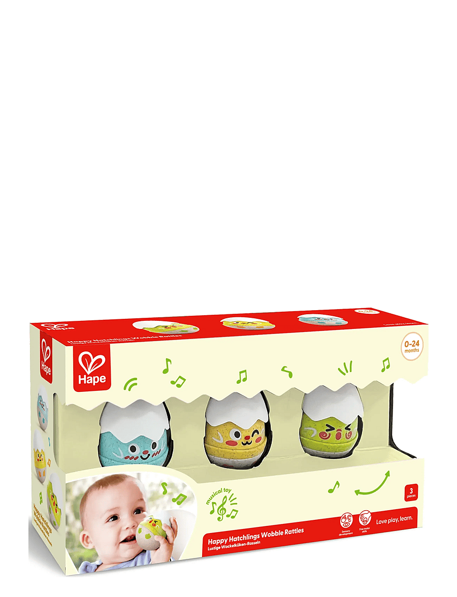 Hape - Hape Wobble Rattle Egg Set - skallror - multi - 2