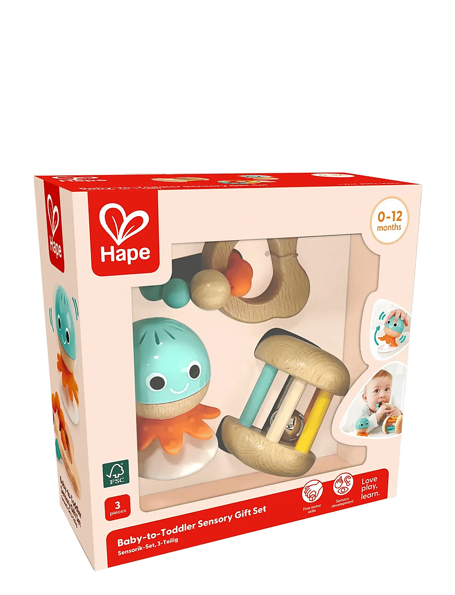 Hape - Hape Baby-to-Toddler Sensory Gift Set - hristur og hringlur - multi - 0