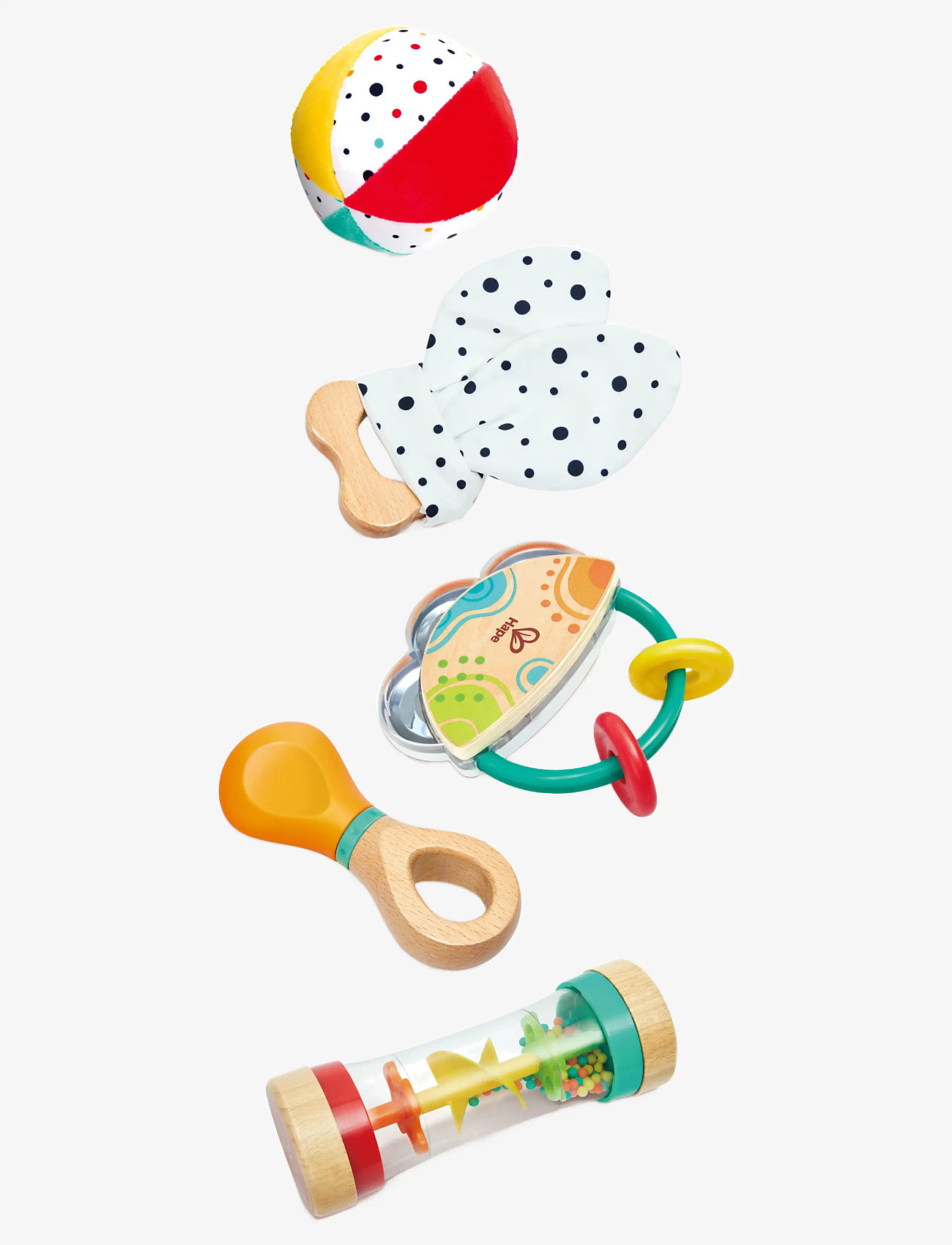 Hape - Hape 5 In 1 Baby Sensory Set - skallror - muti - 1