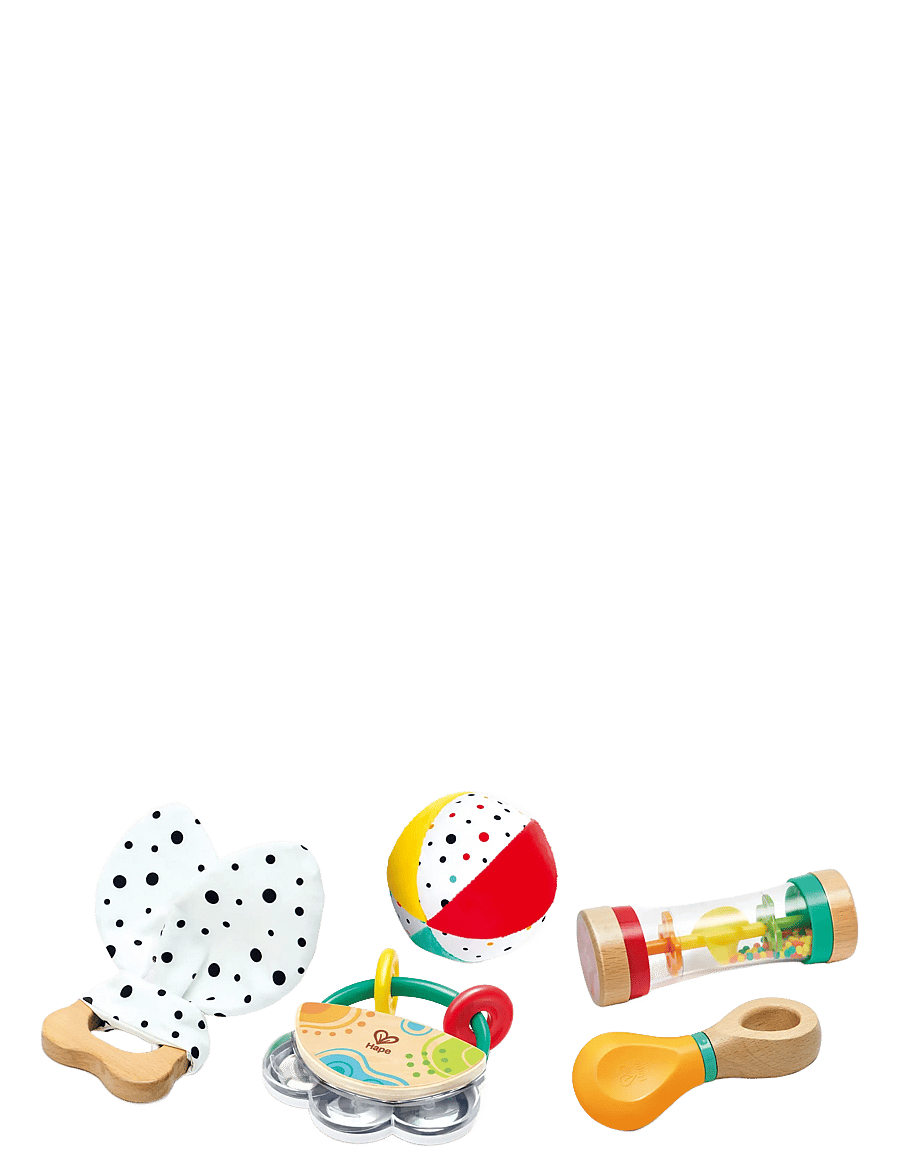 Hape - Hape 5 In 1 Baby Sensory Set - hristur og hringlur - muti - 3