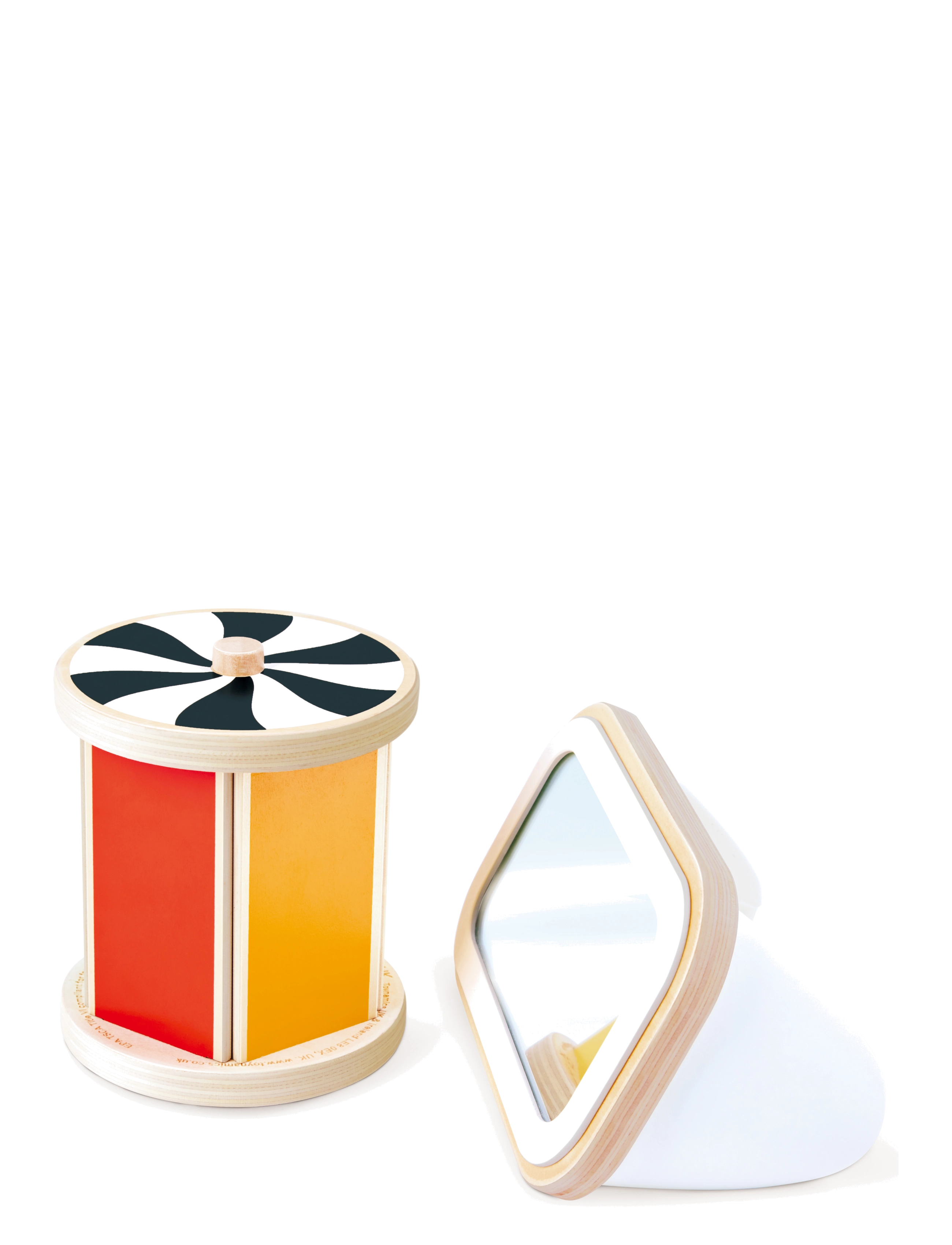 Hape - Hape Spinning Drum With Mirror - interaktiva leksaker - multi - 3