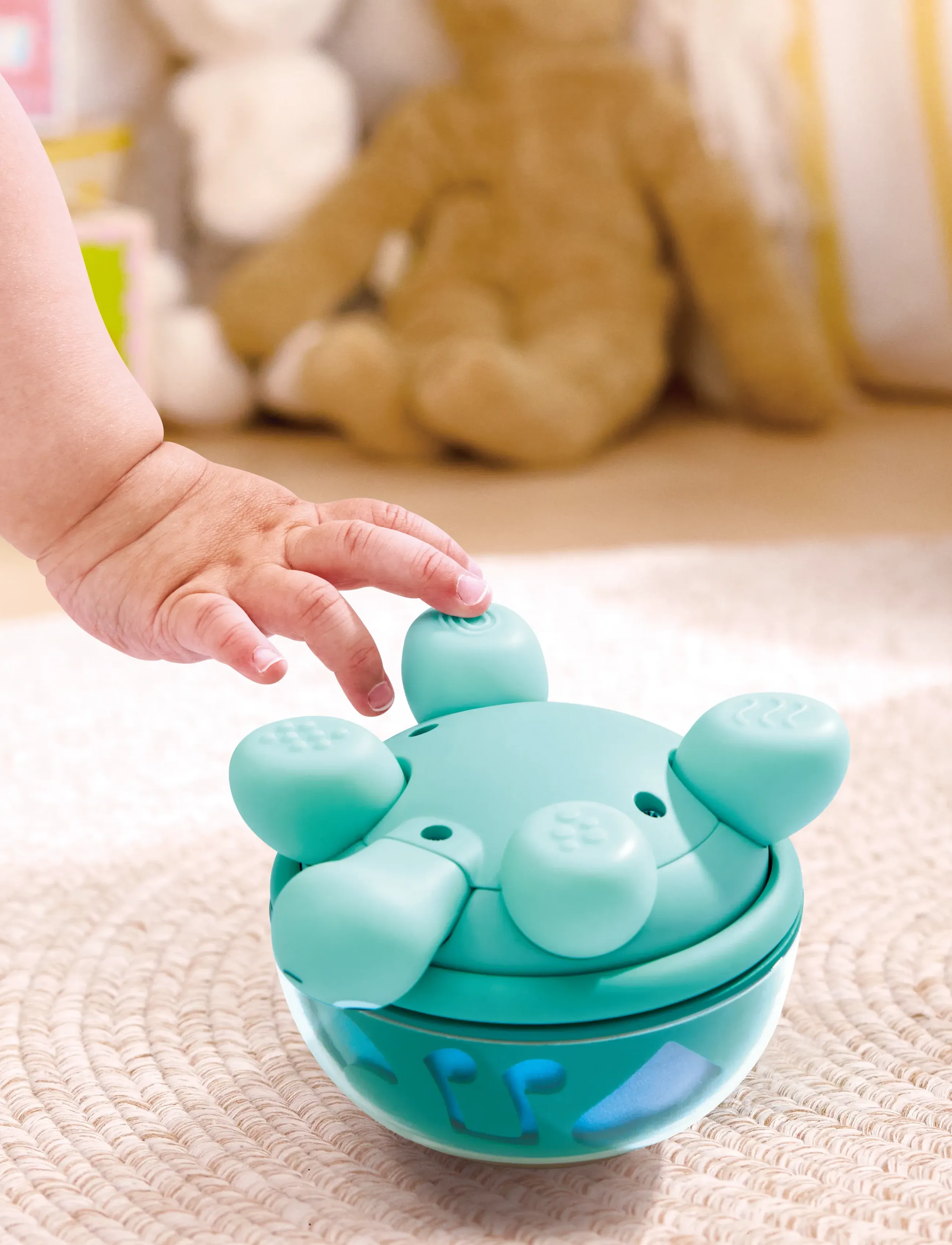 Hape Hape Twist & Tune Musical Turtle, One Size, Blue, Educational Legetøj > Interactive Legetøj, Børn