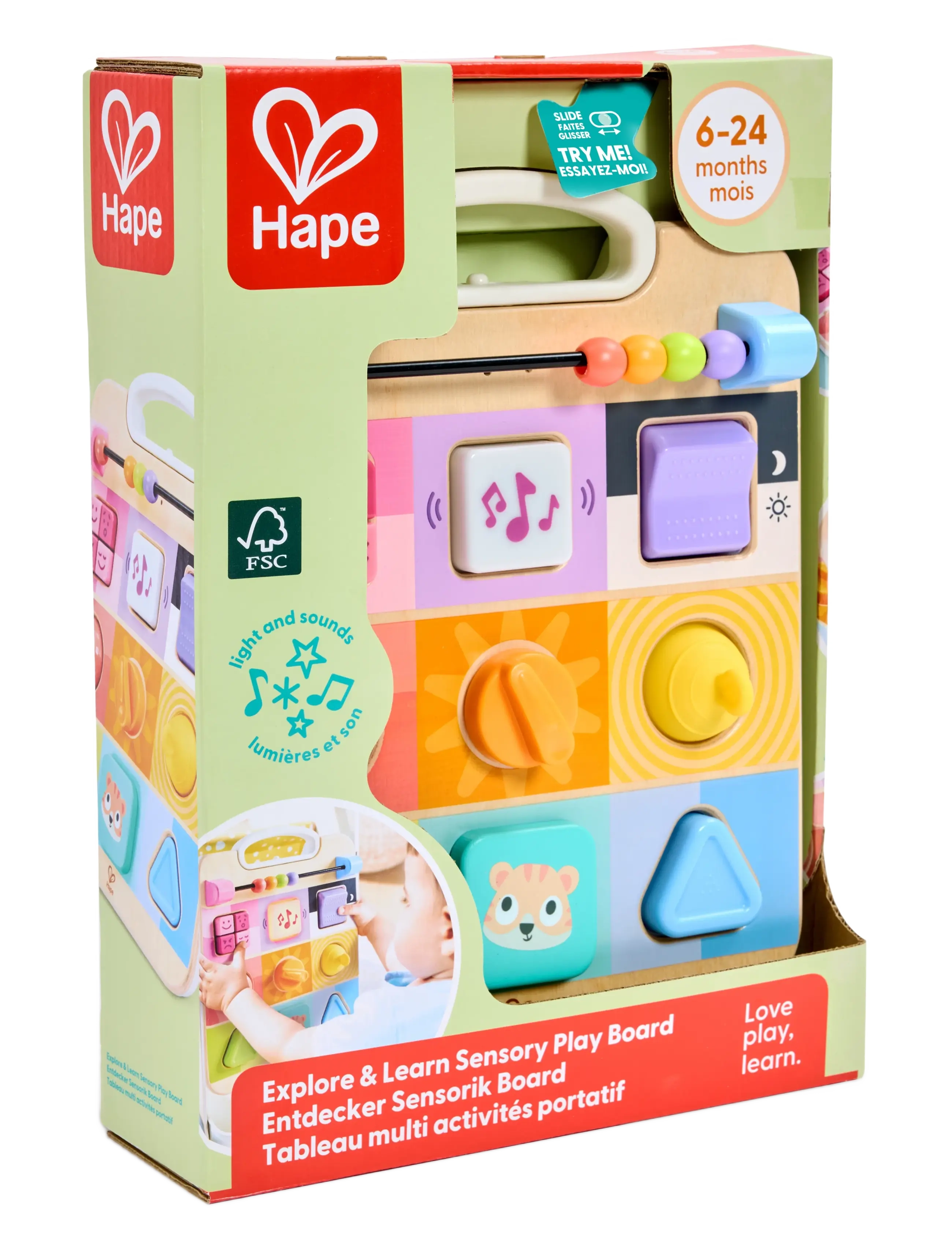 Hape Hape Explore & Learn Sensory Play Board - Hape - MULTI / multi