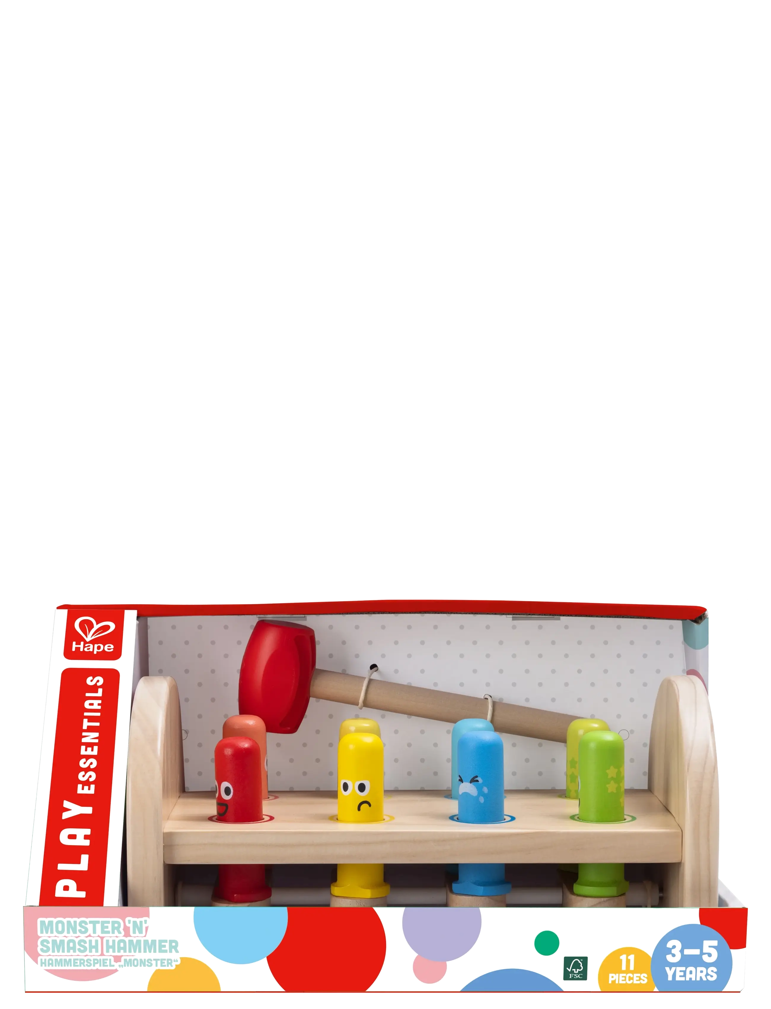Hape Hape Rainbow Hammer Bench, One Size, Multi/patterned, Educational Legetøj > Hammer Bench Toy, Børn