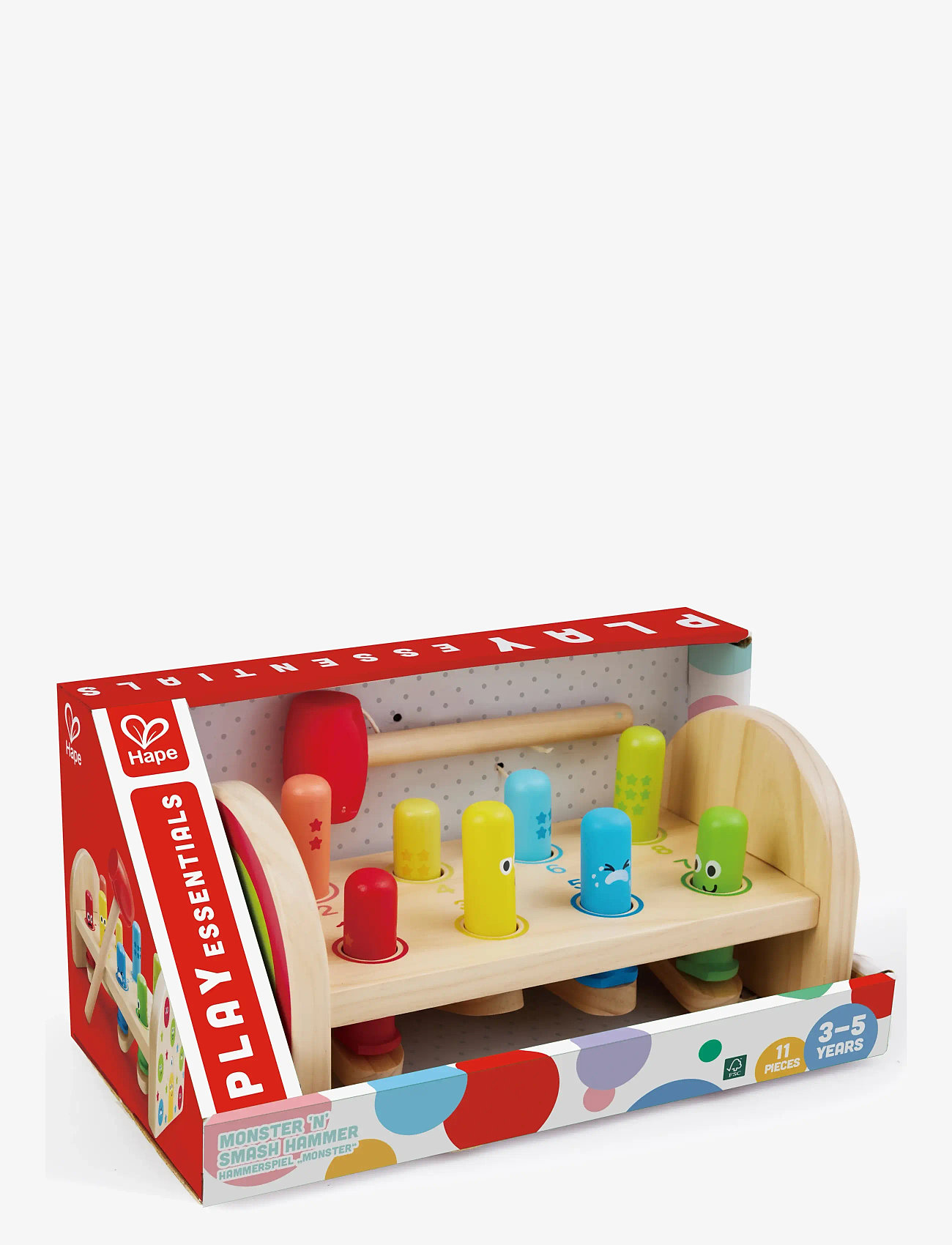 Hape - Hape Rainbow Hammer Bench - hammerbrætter - muti - 1