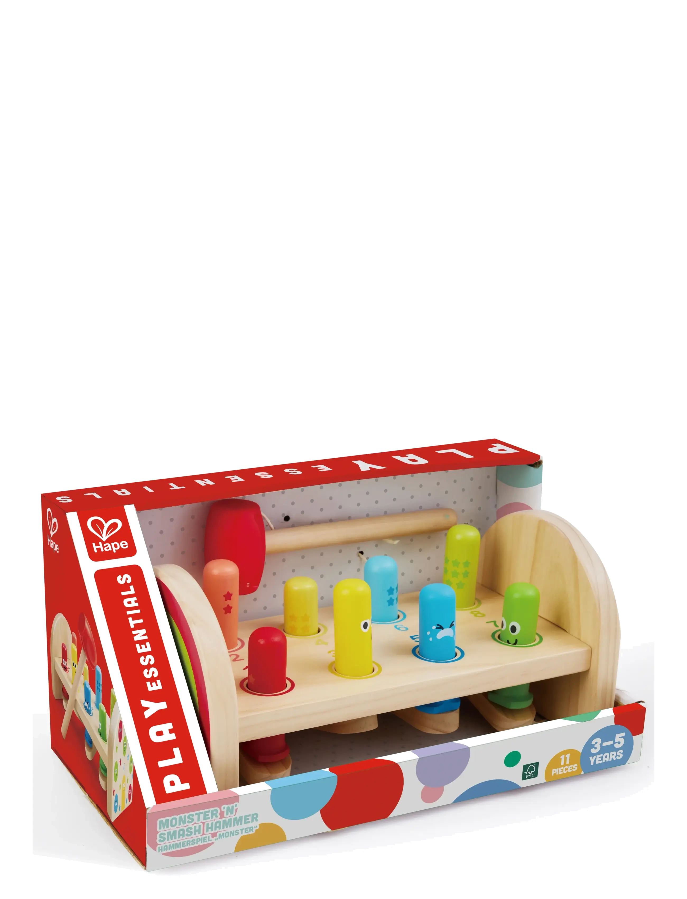 Hape - Hape Rainbow Hammer Bench - hamarbekkur - muti - 1
