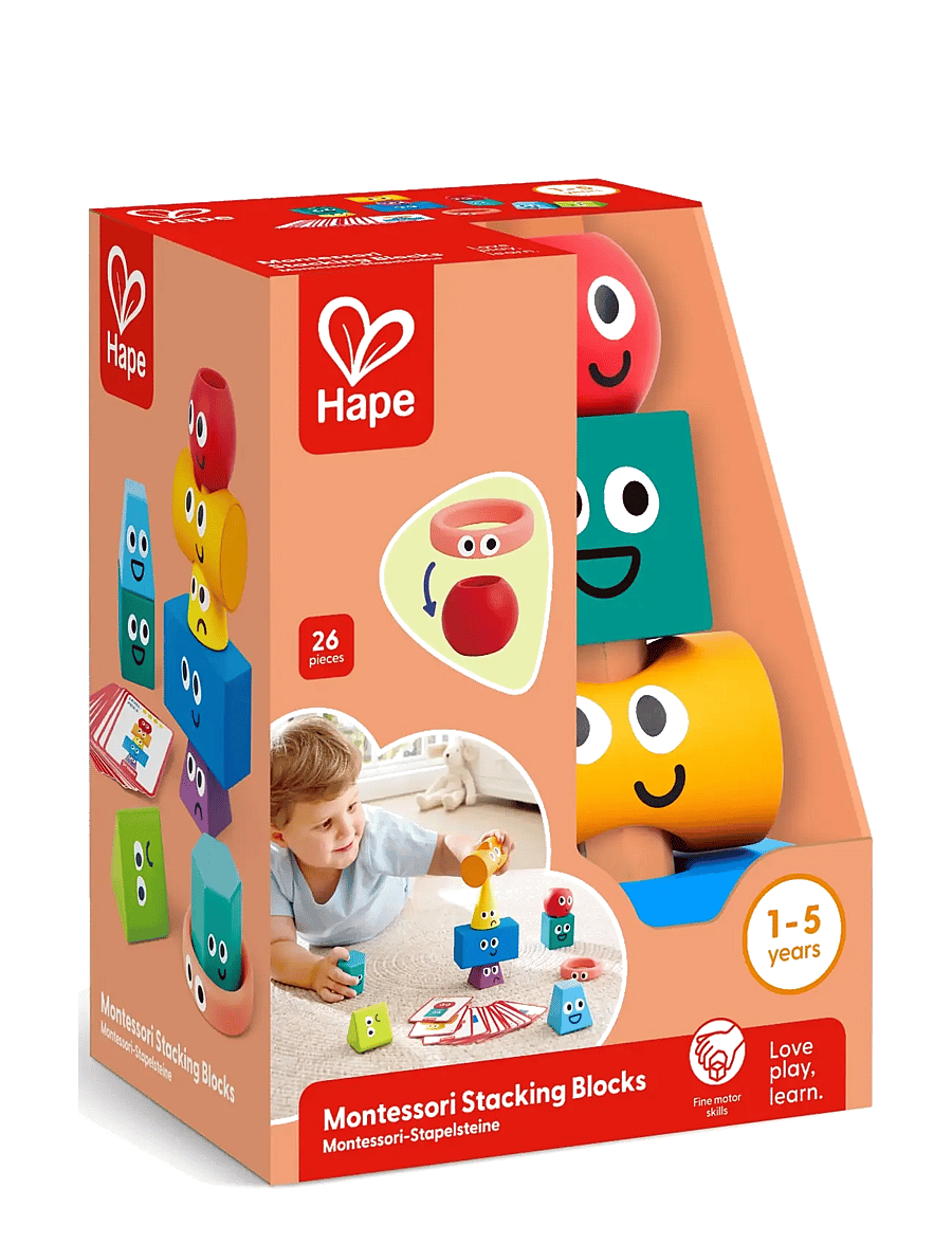 Hape - Hape Geometric Spatial Stacking Tower - staflanlegir kubbar - multi - 1