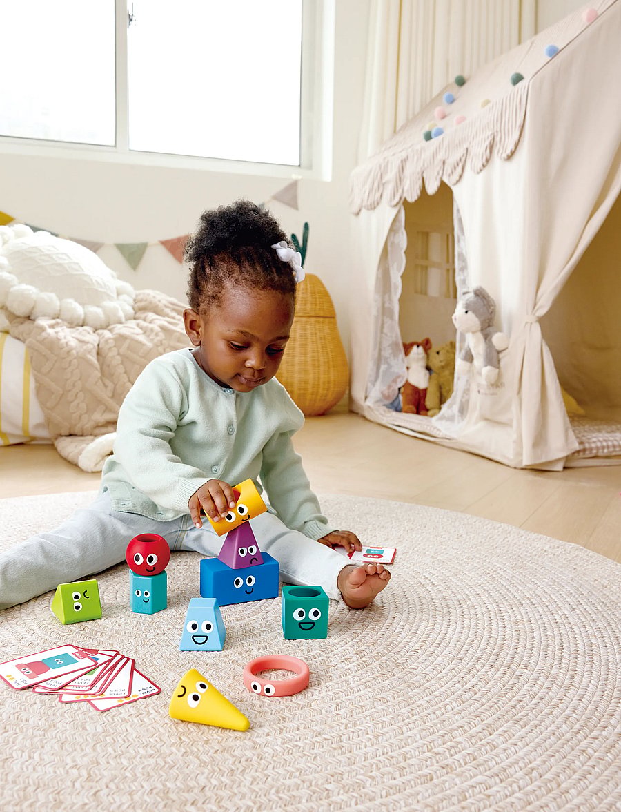 Hape - Hape Geometric Spatial Stacking Tower - staflanlegir kubbar - multi - 0