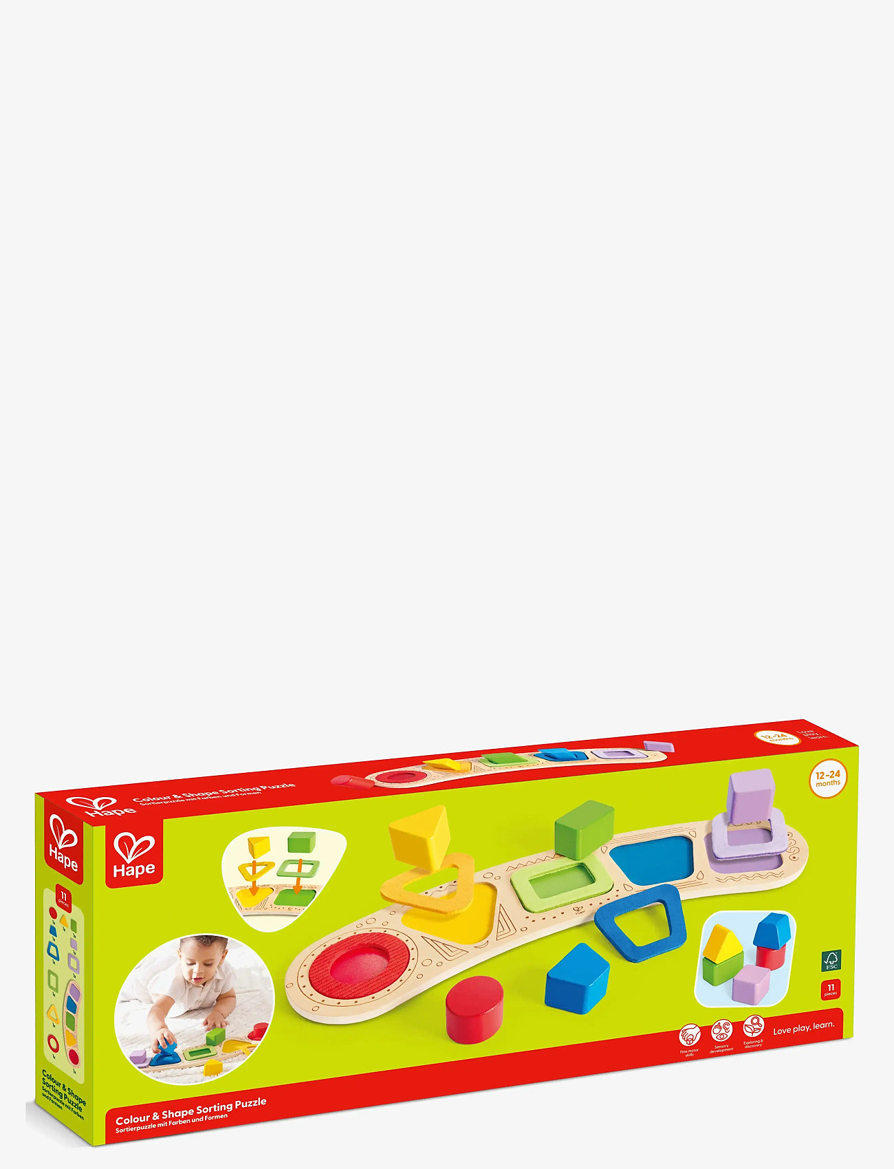 Hape - Hape Toddler Shape Puzzle - knoppussel - muti - 1