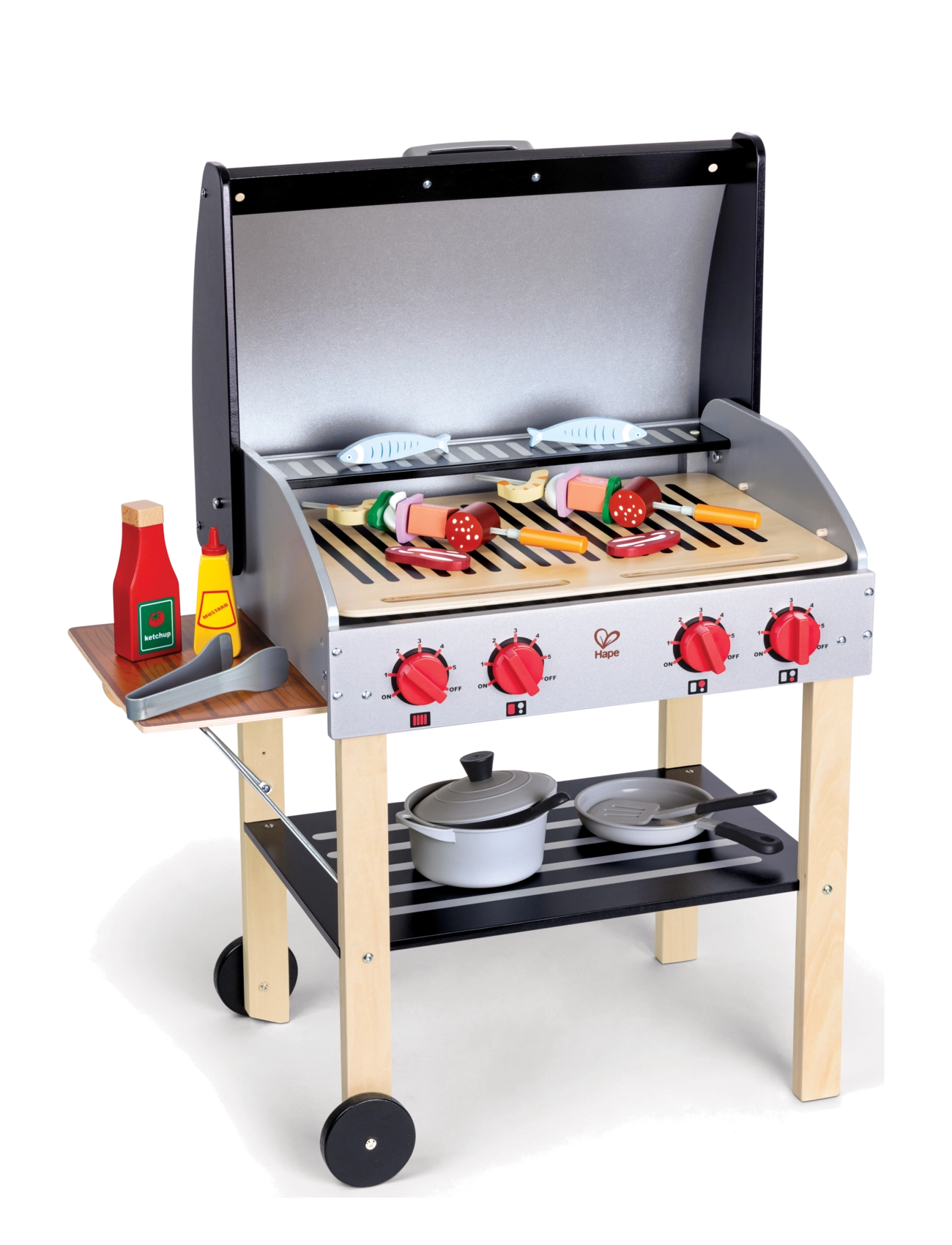 Hape Hape Gourmet Grill With Food Playset - Legekøkkener & Tilbehør - MULTI / multi